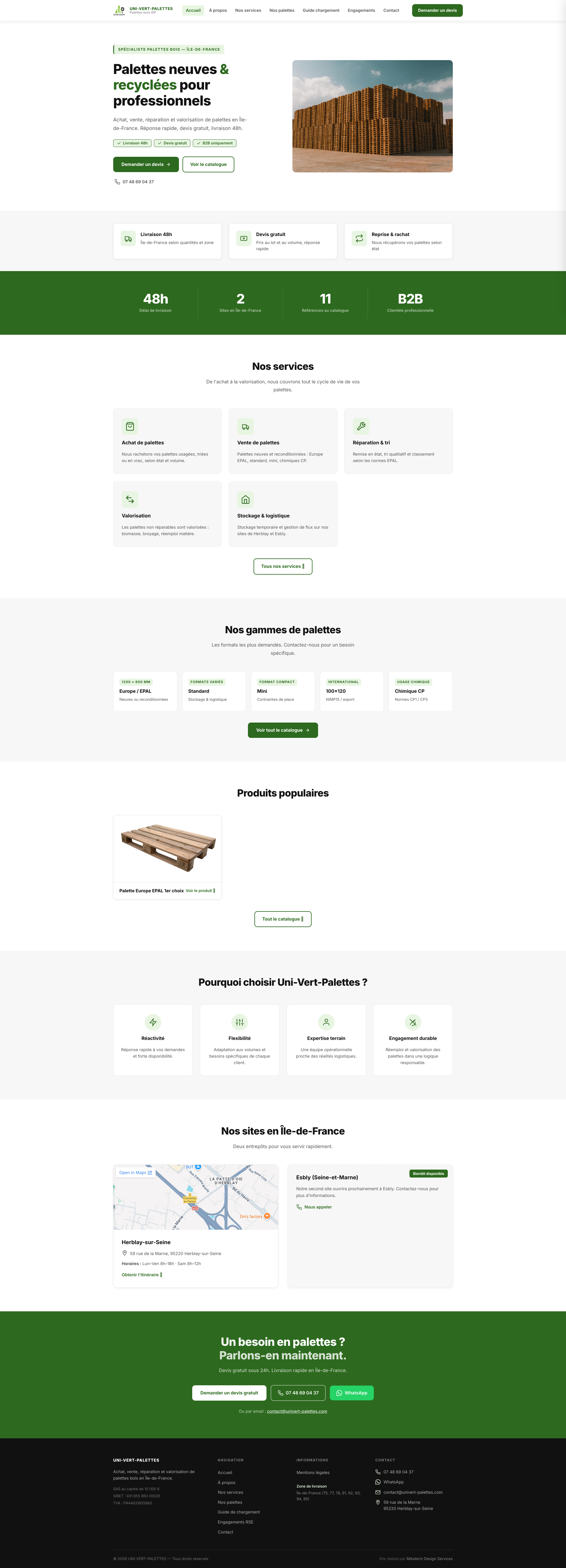 Aperçu du site