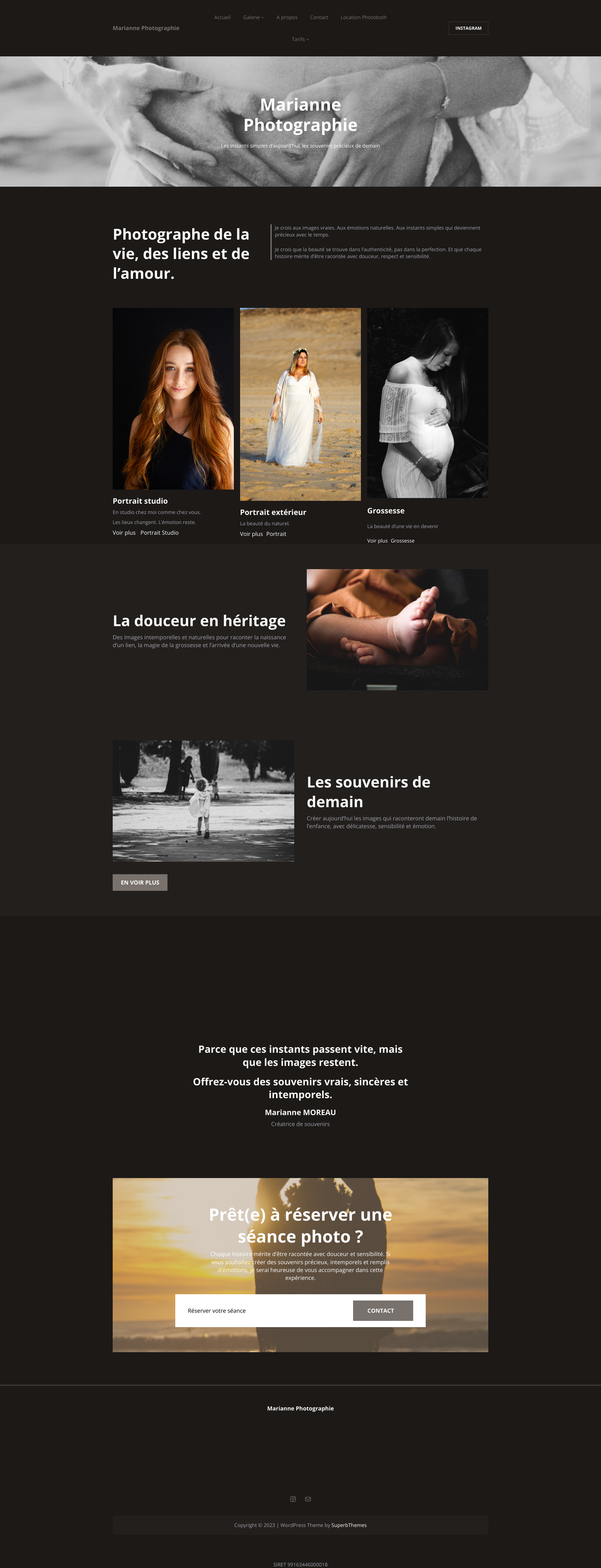 Aperçu du site