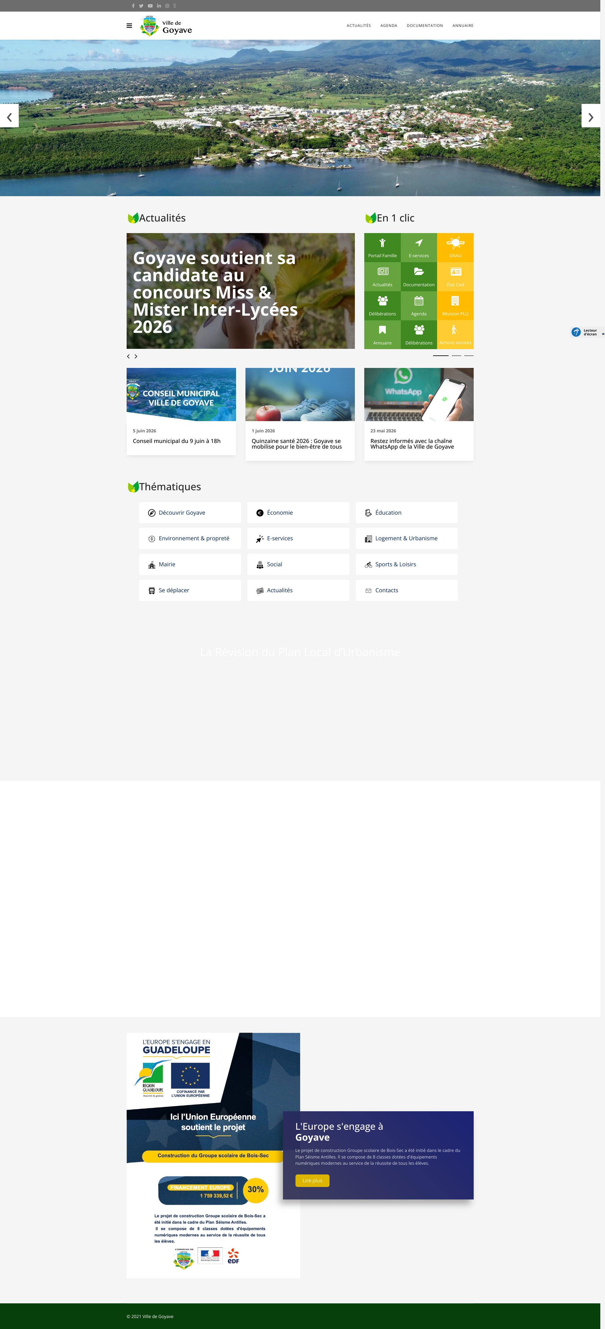 Aperçu du site