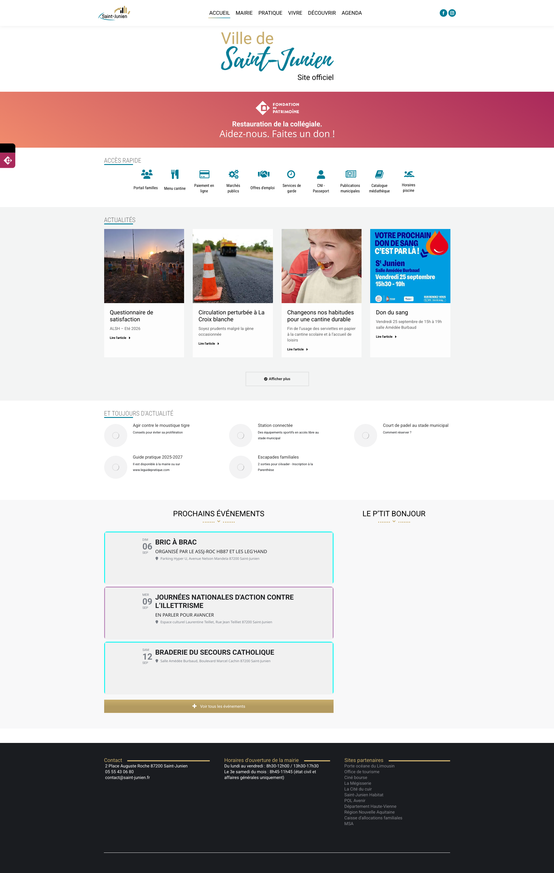 Aperçu du site