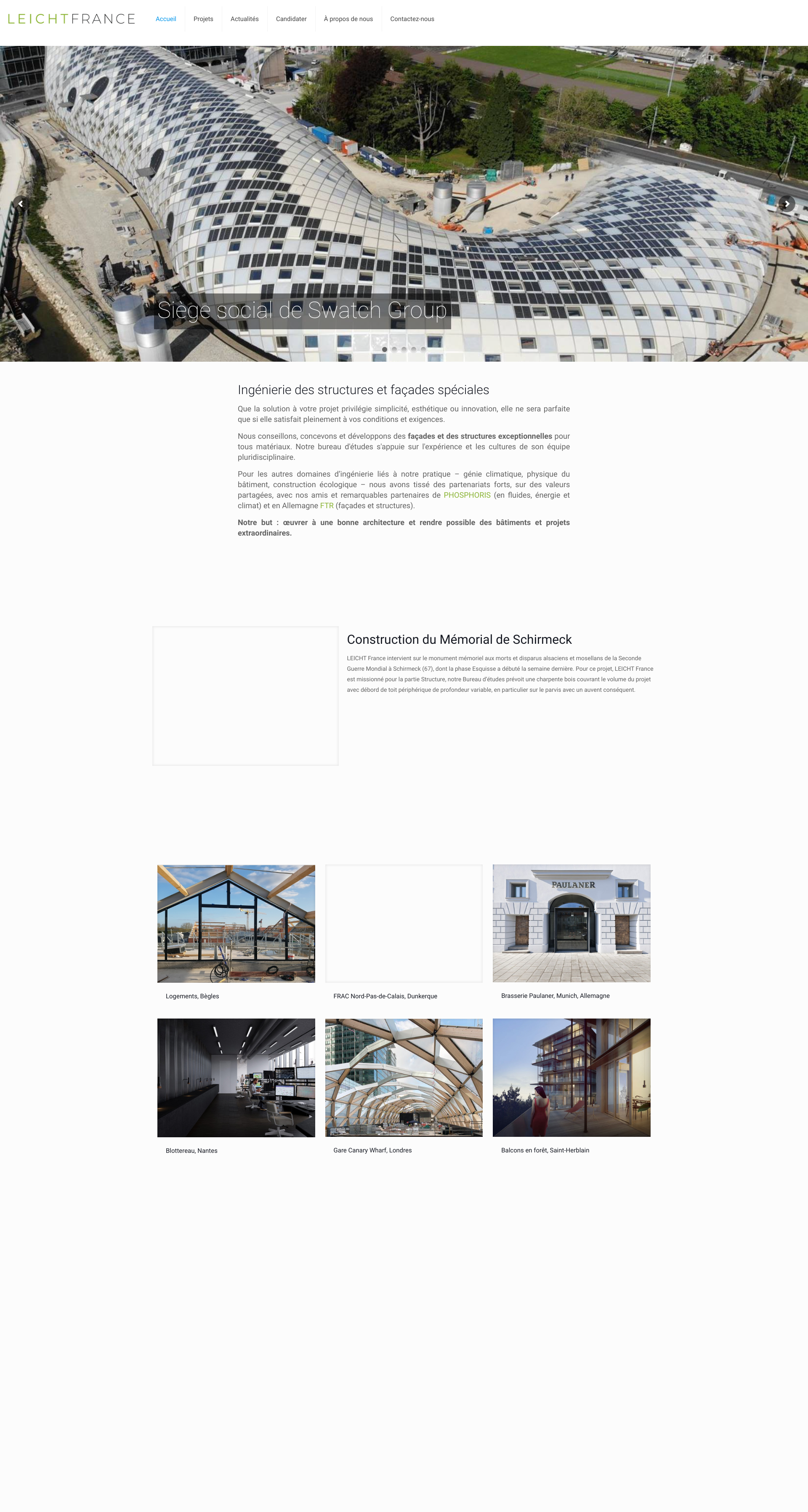 Aperçu du site