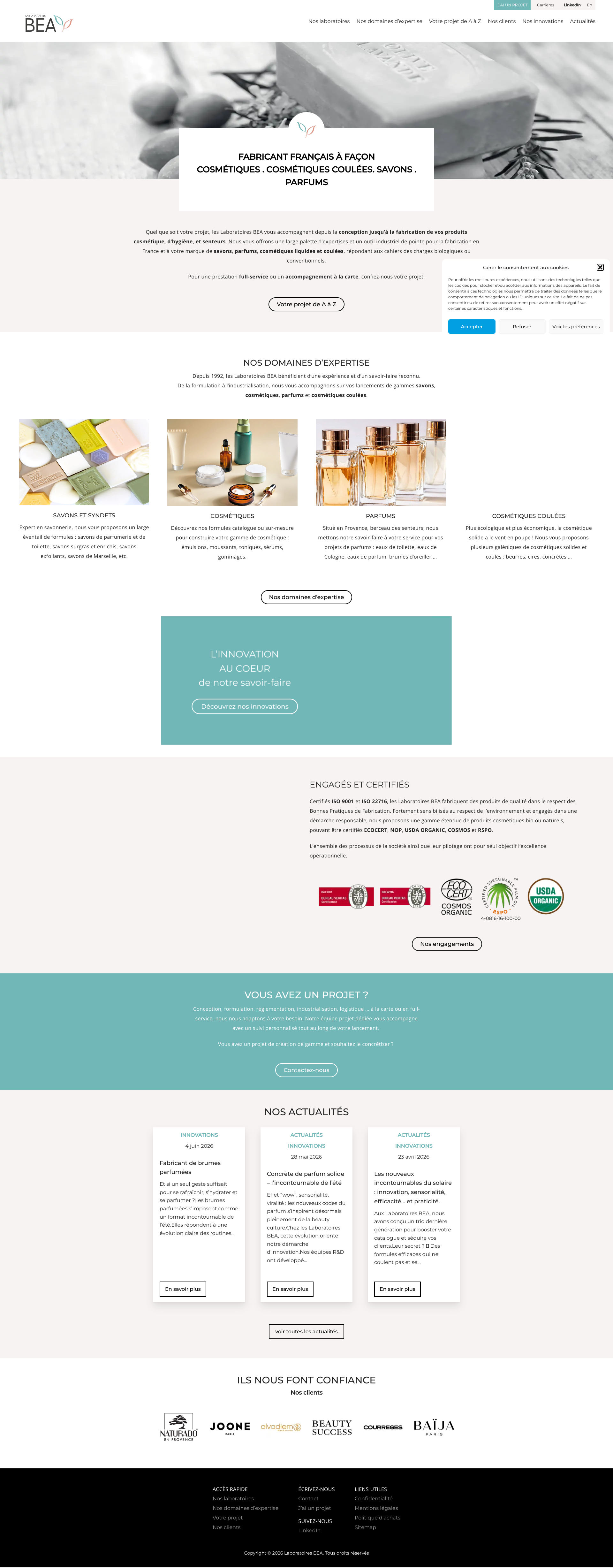 Aperçu du site