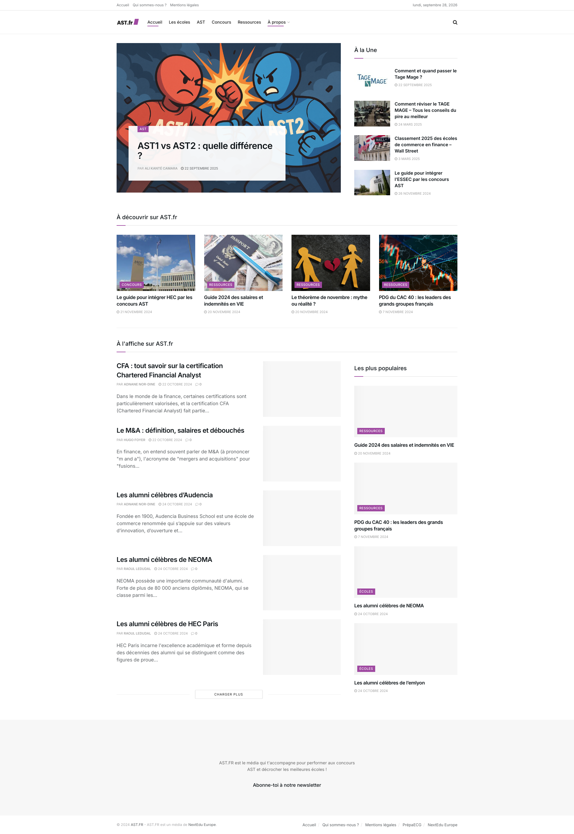 Aperçu du site