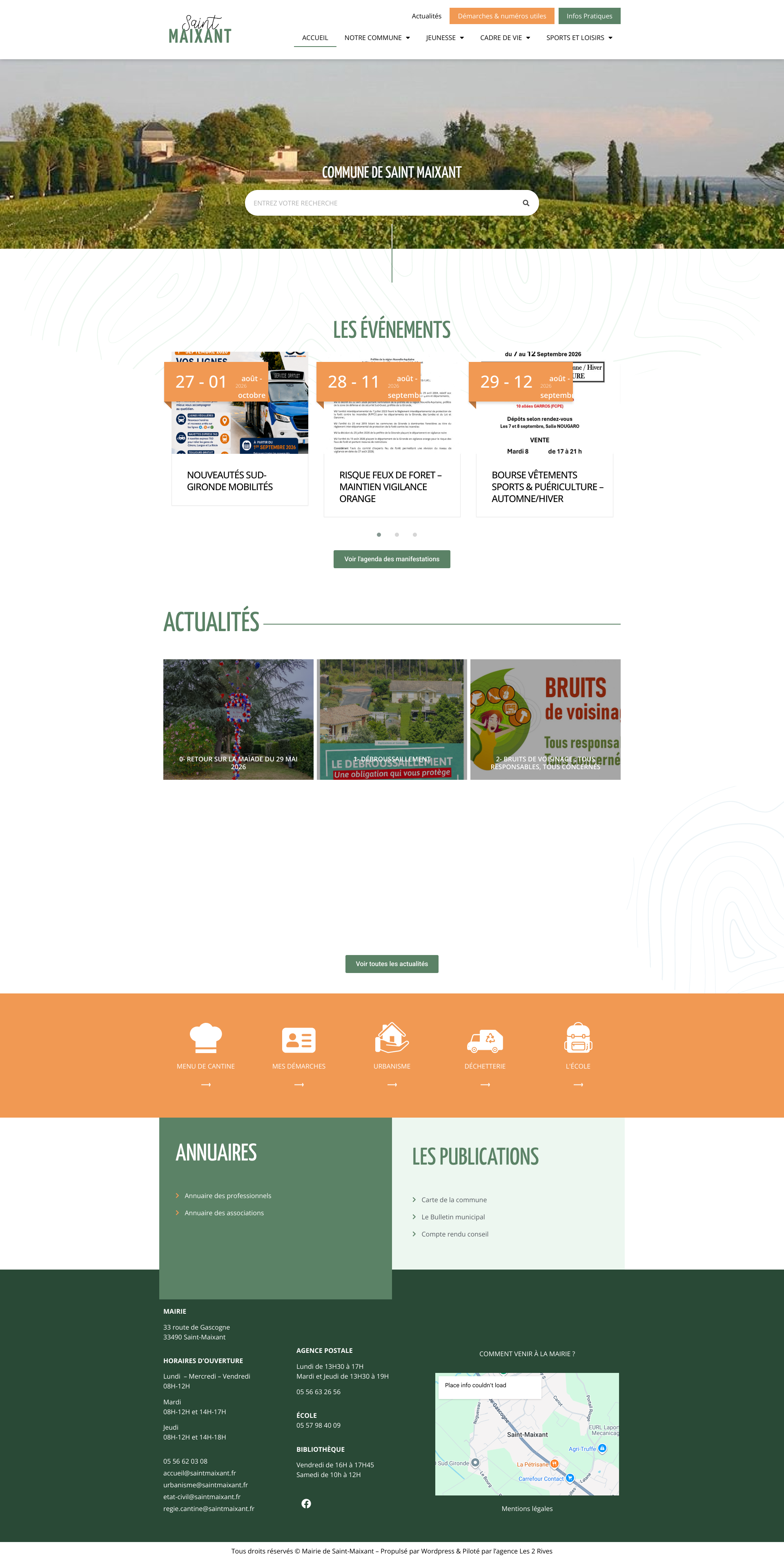 Aperçu du site