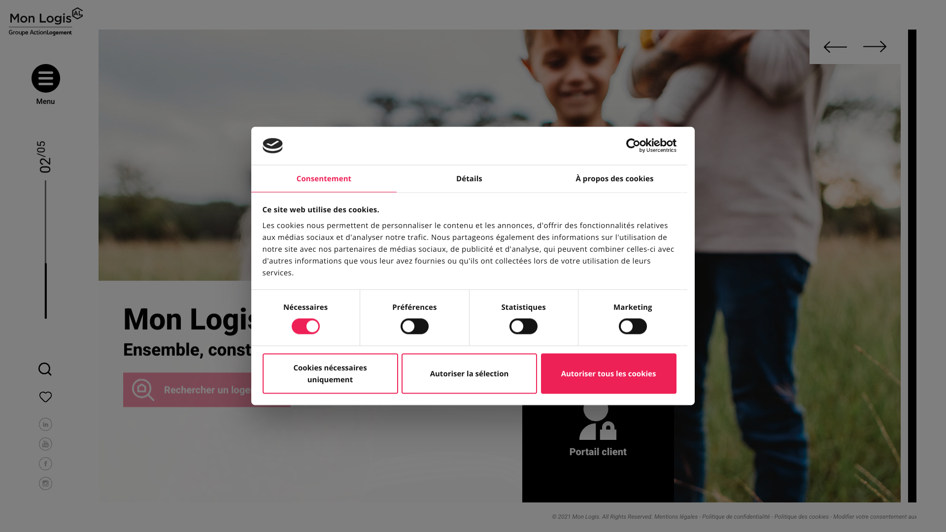 Aperçu du site