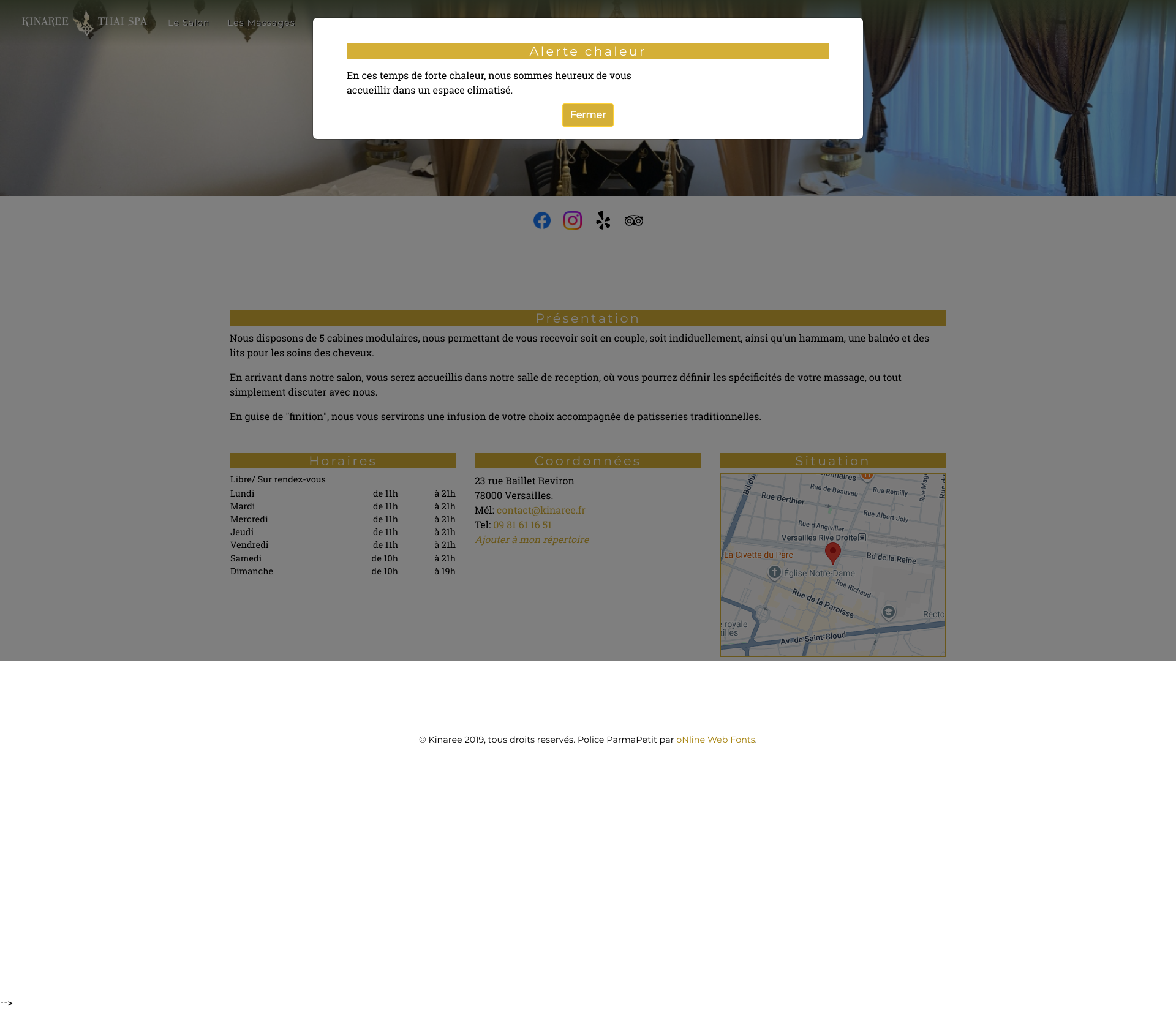 Aperçu du site