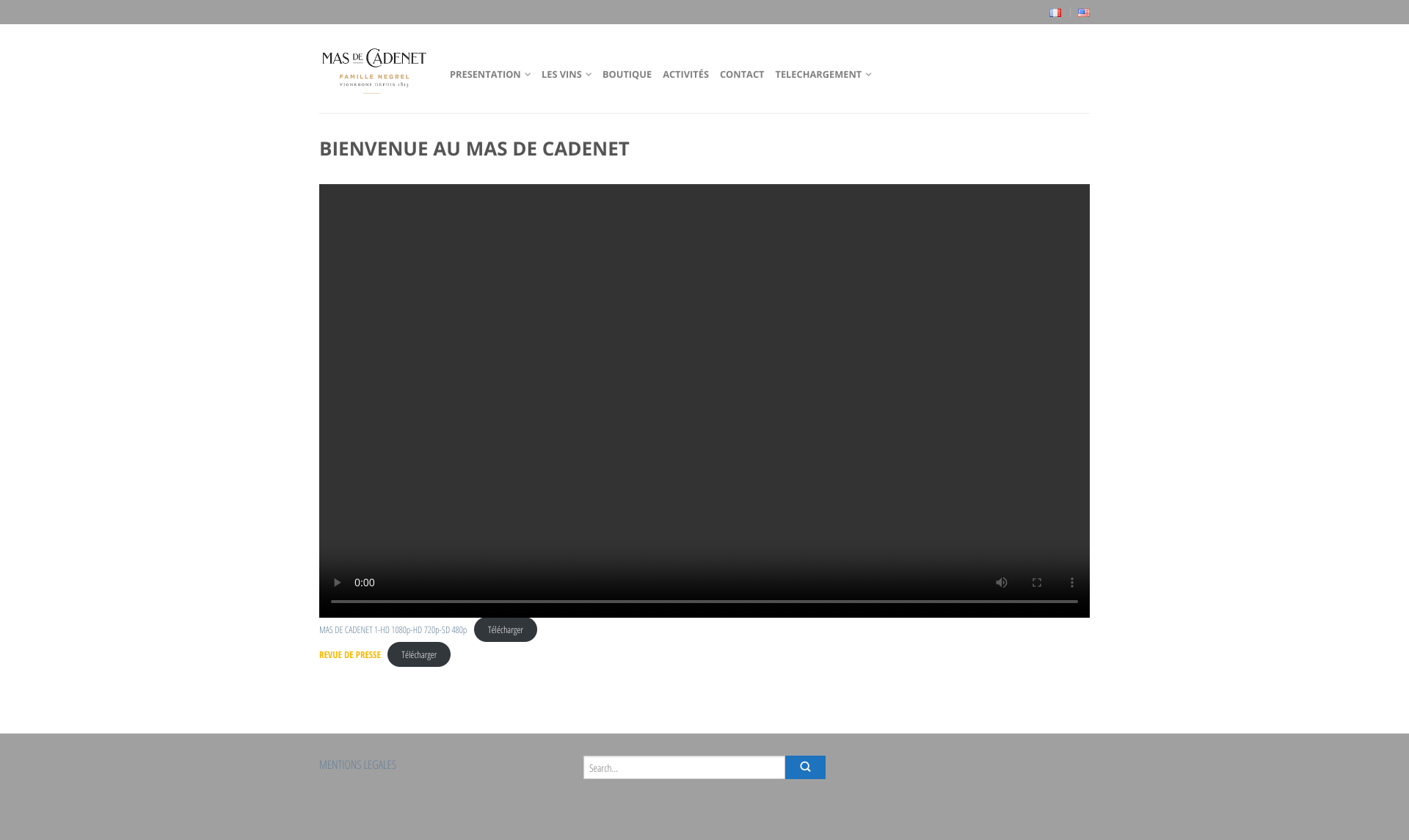 Aperçu du site