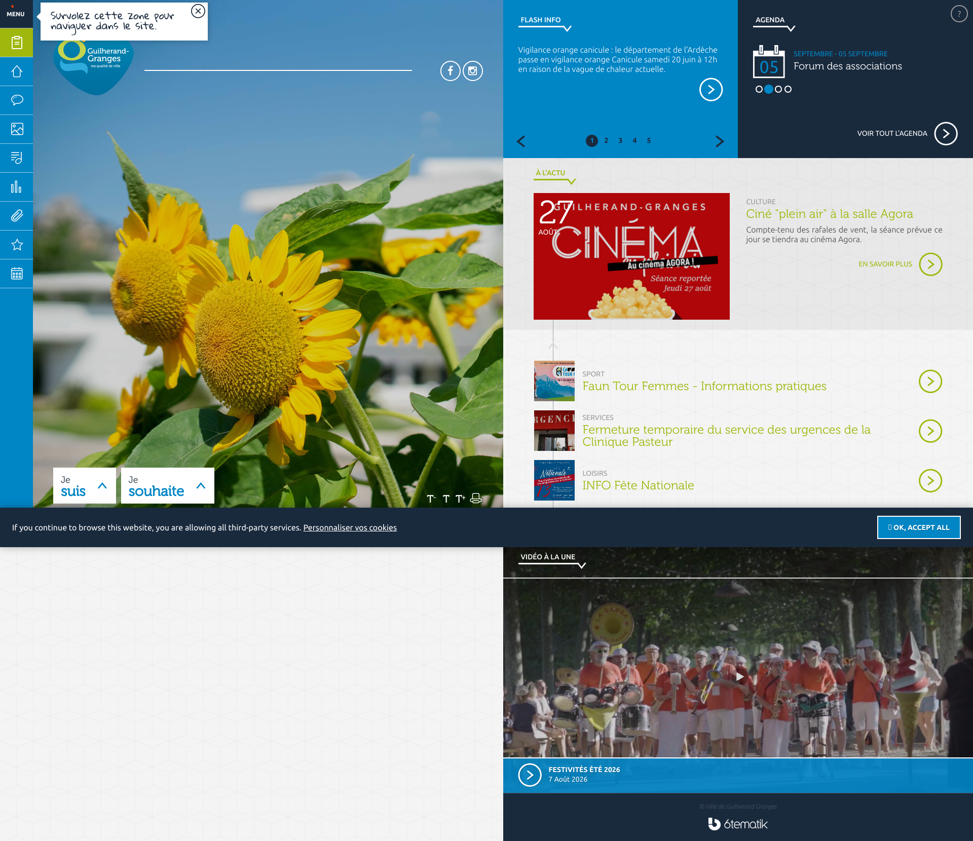 Aperçu du site