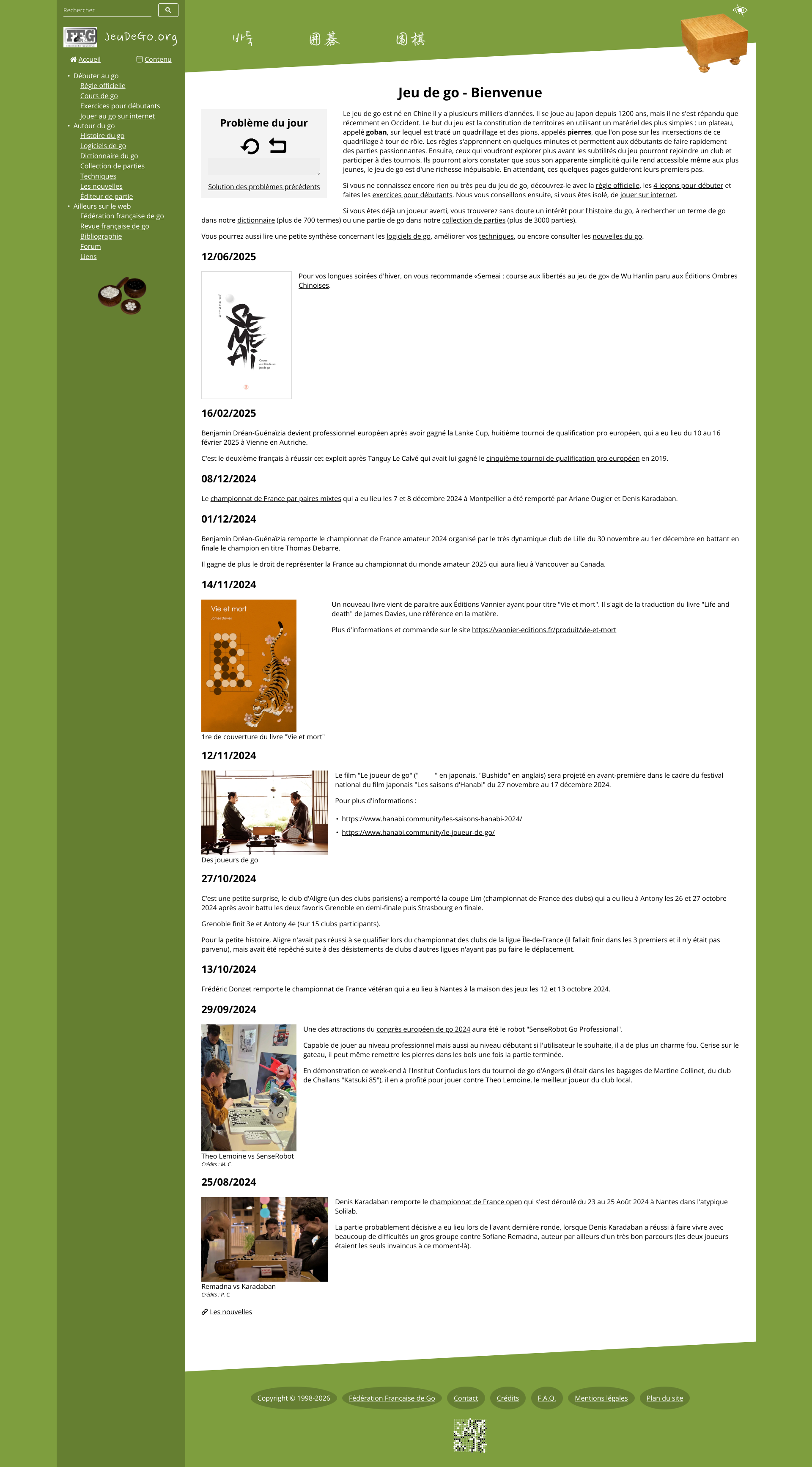 Aperçu du site