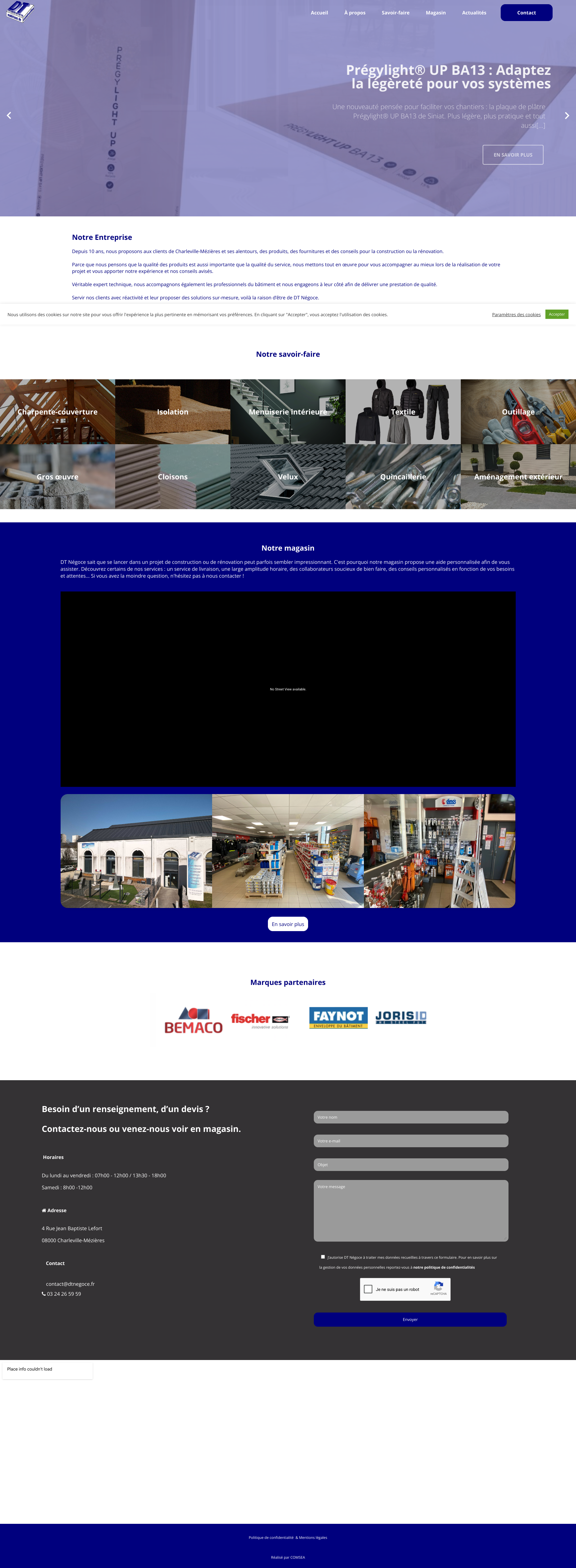 Aperçu du site