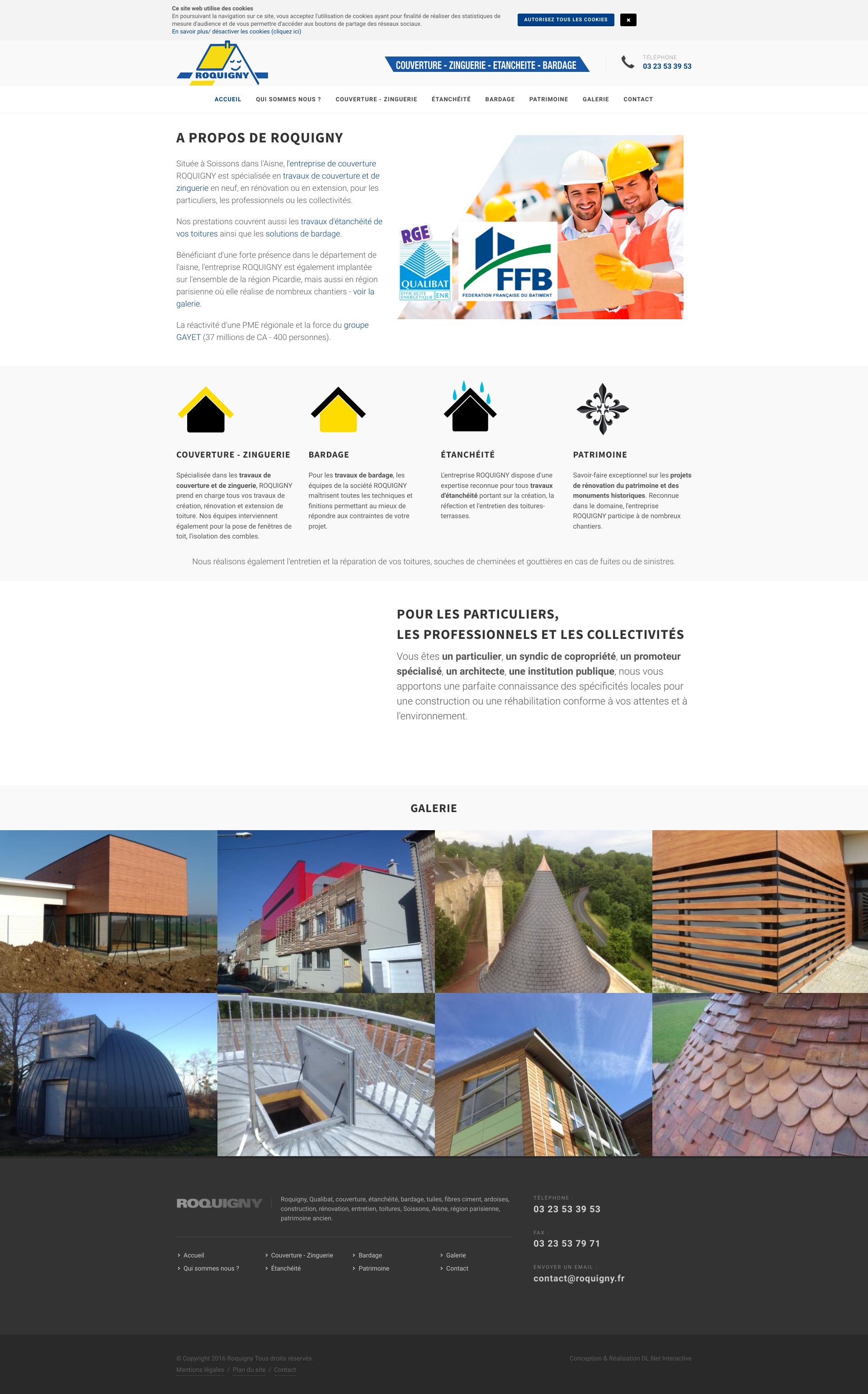 Aperçu du site