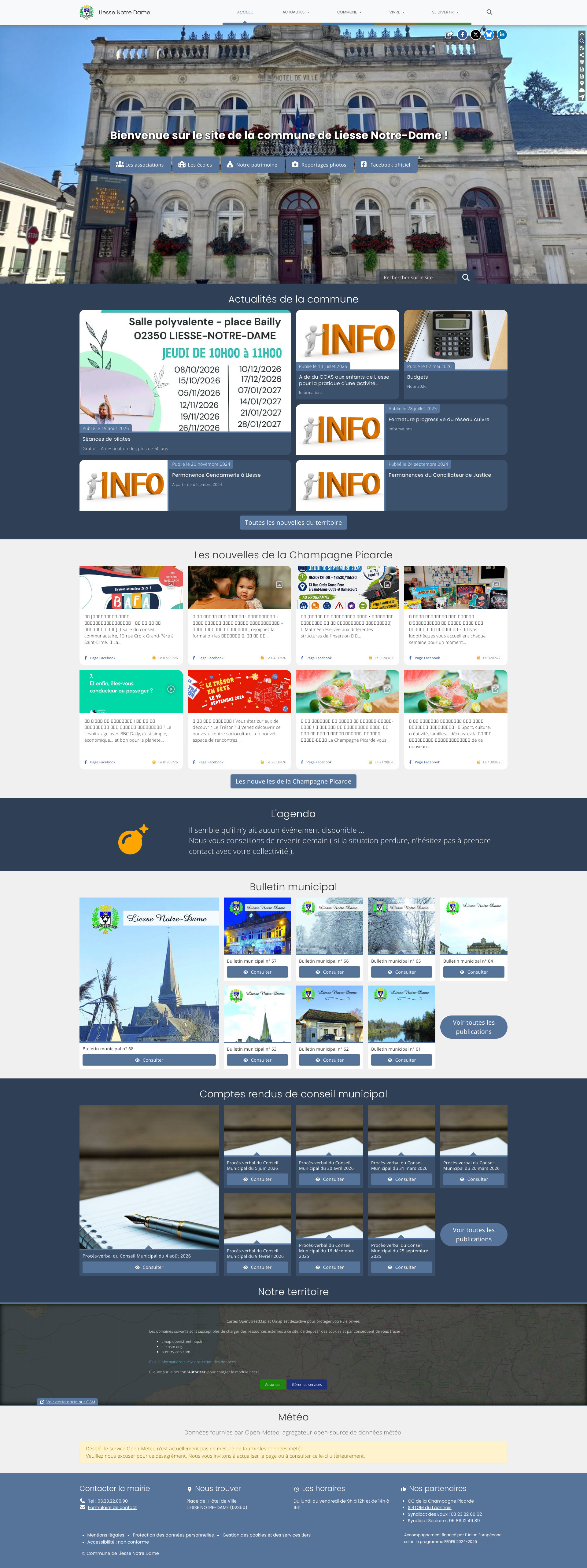 Aperçu du site