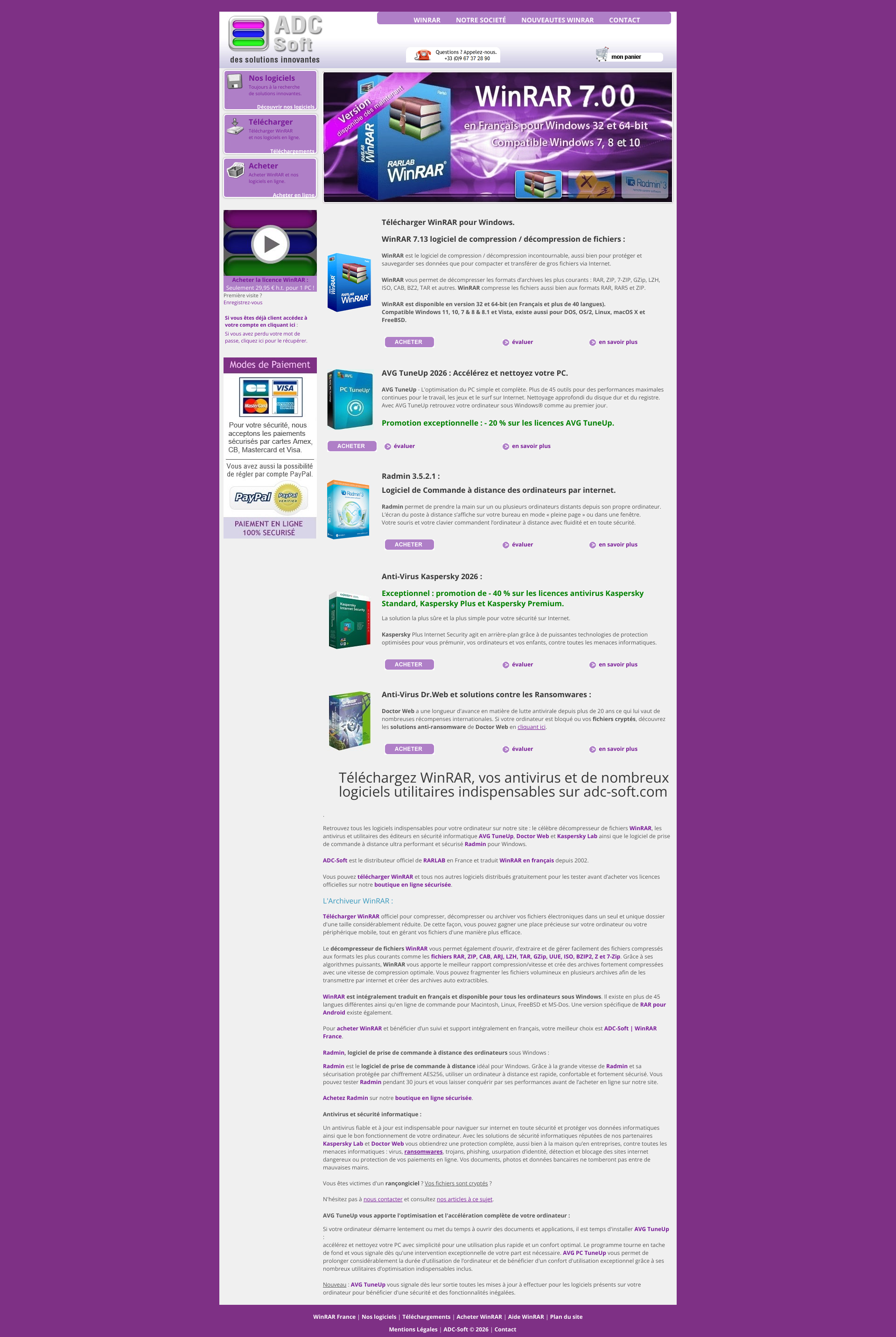 Aperçu du site
