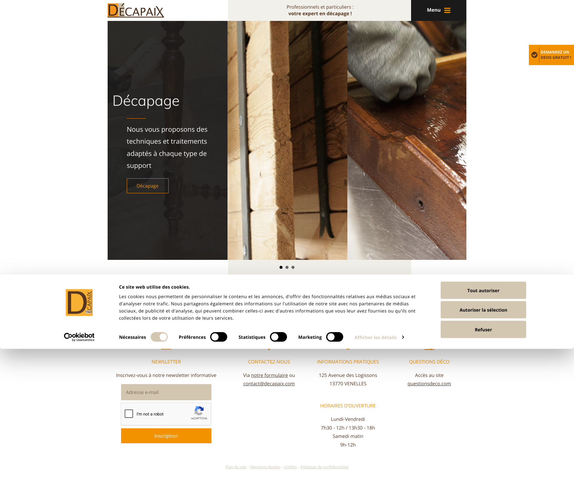 Aperçu du site