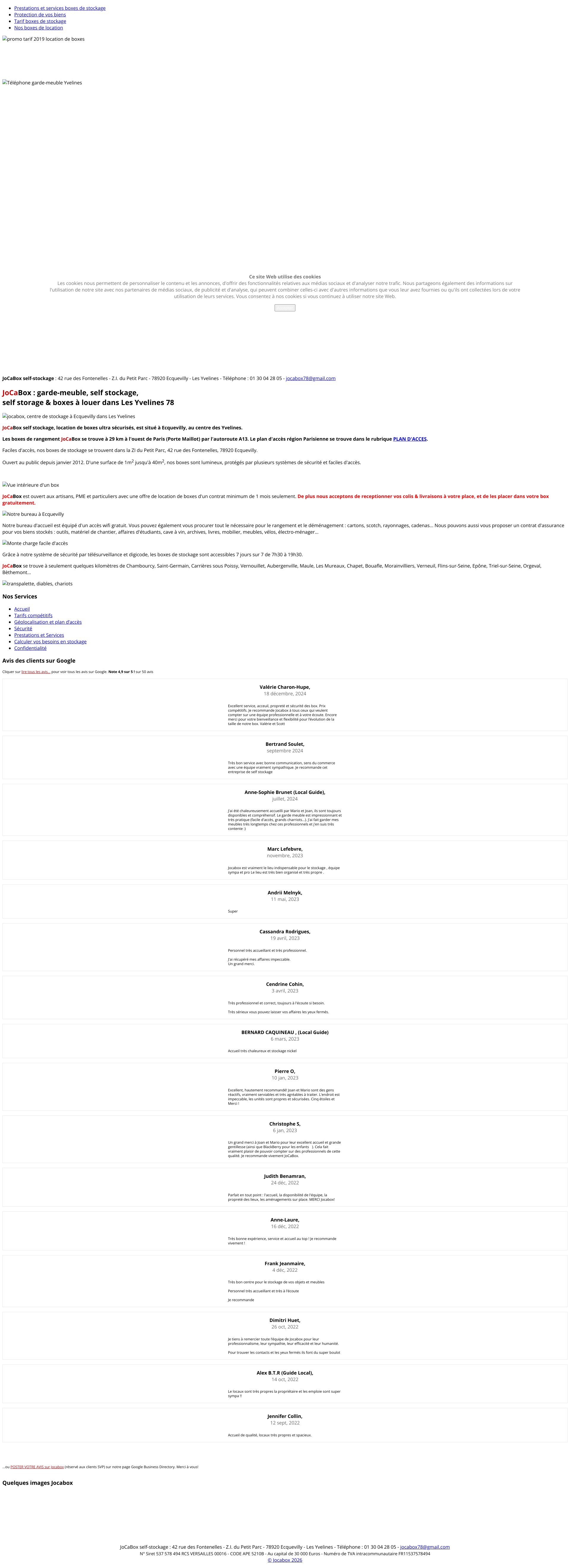 Aperçu du site