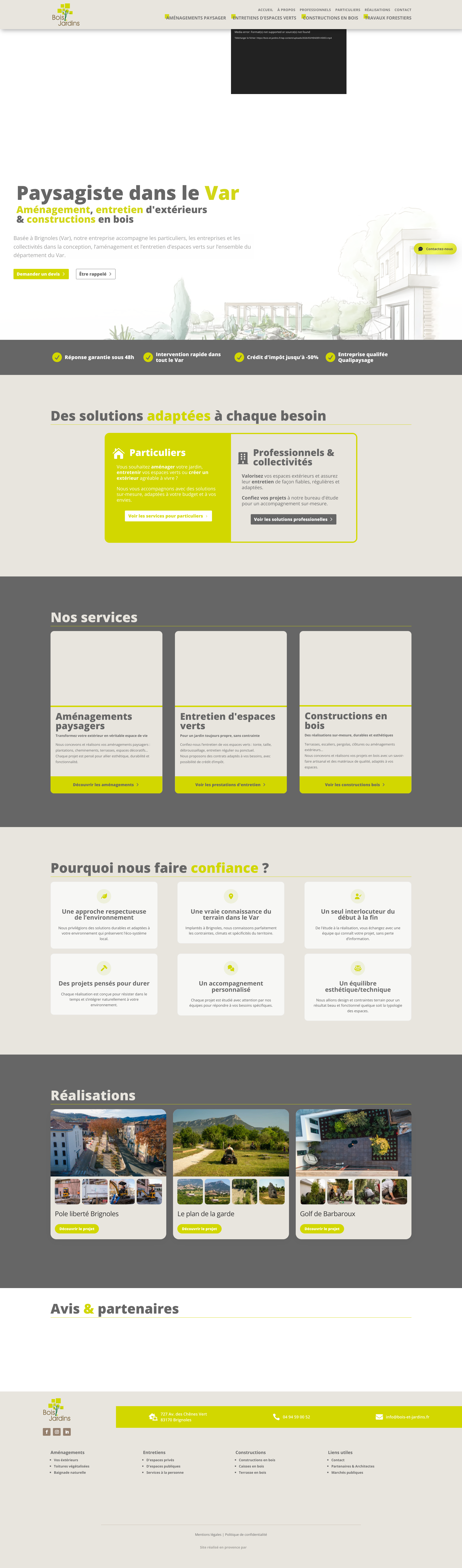 Aperçu du site