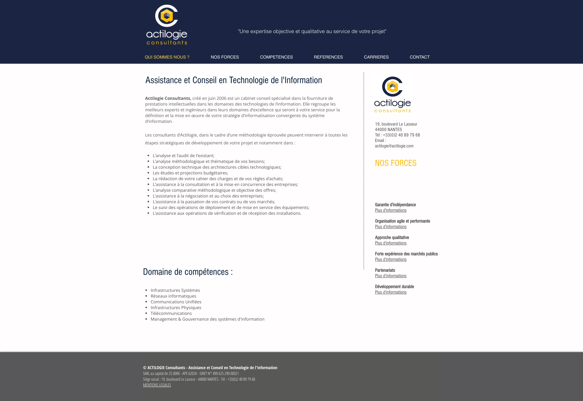 Aperçu du site