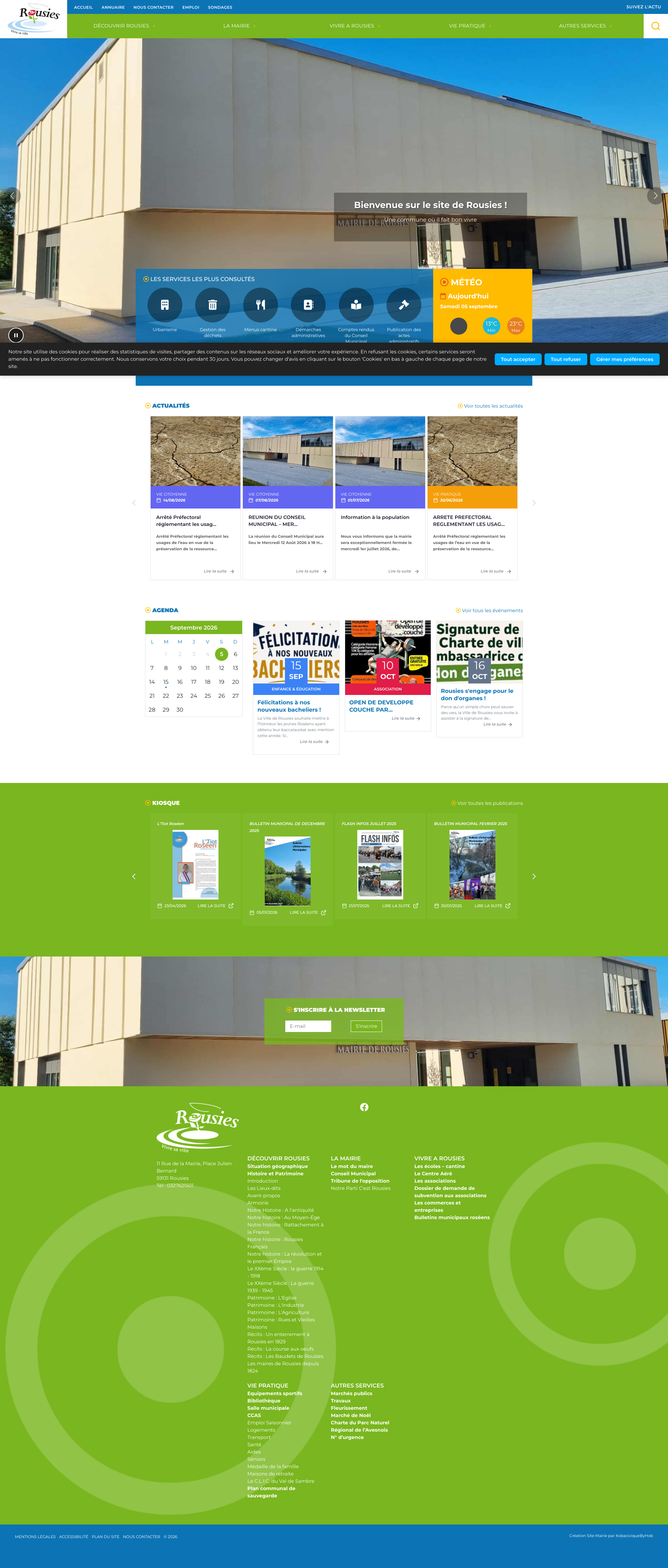 Aperçu du site