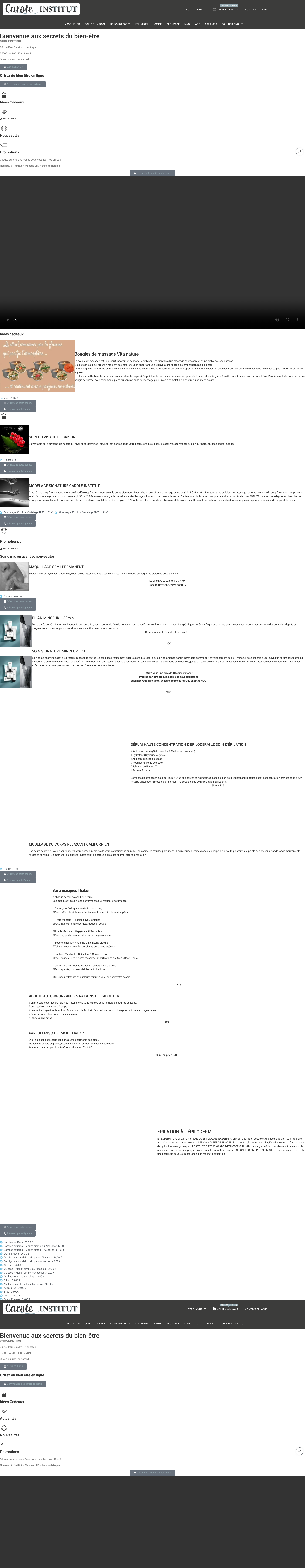 Aperçu du site