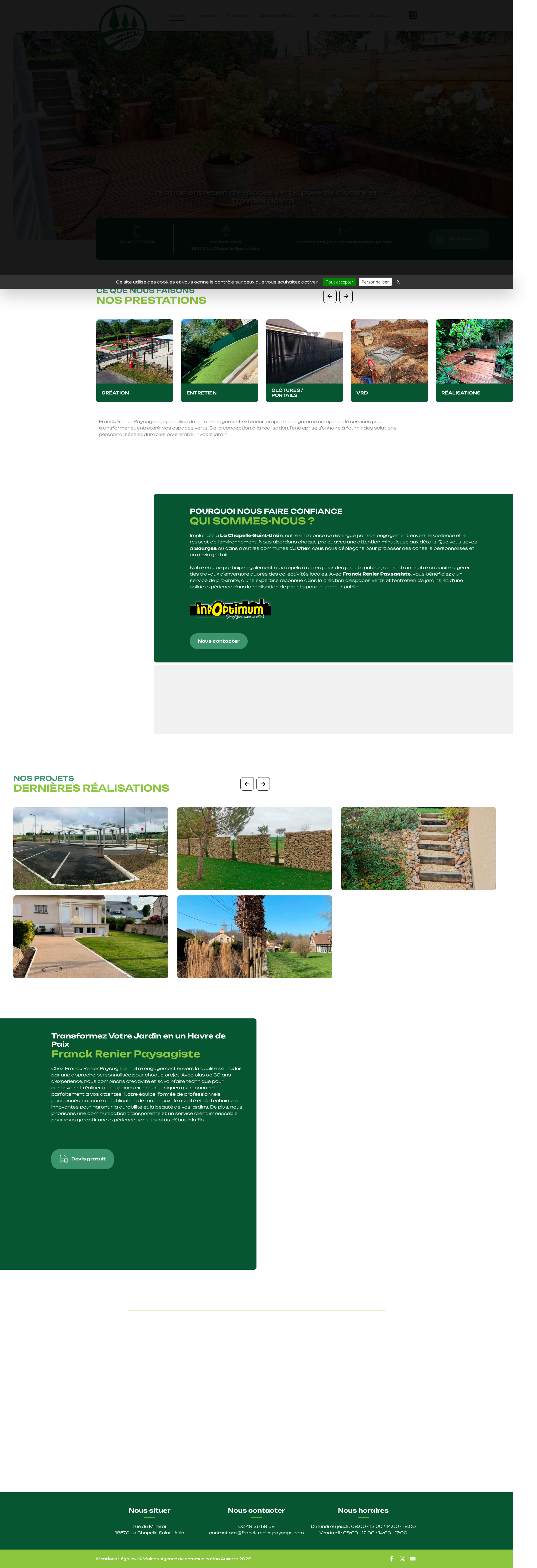 Aperçu du site