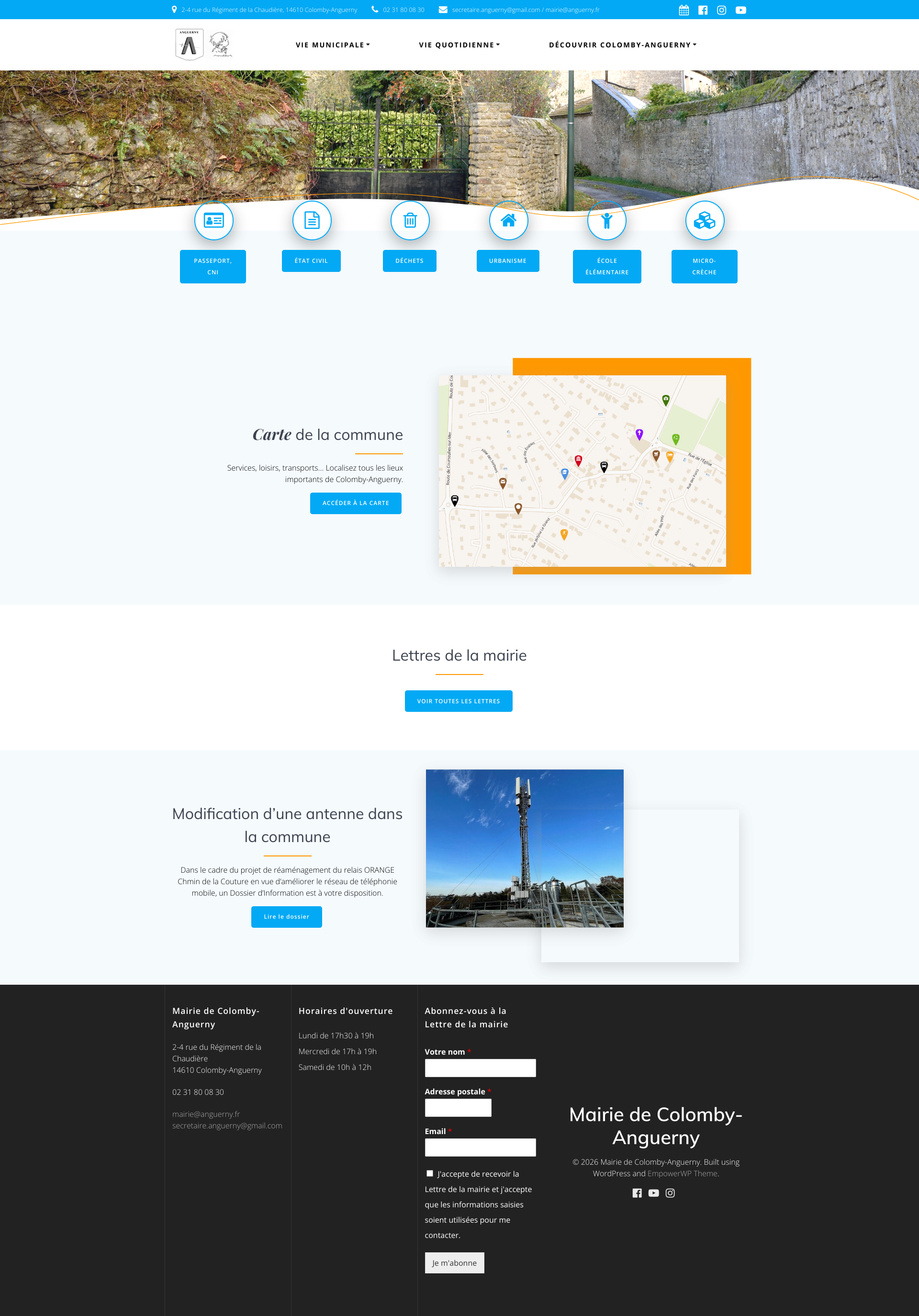 Aperçu du site