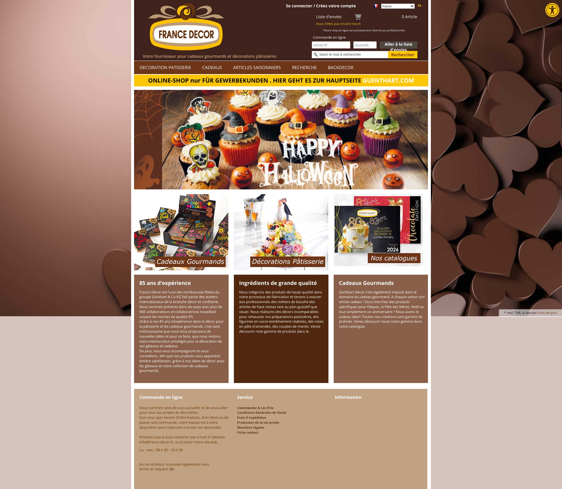 Aperçu du site