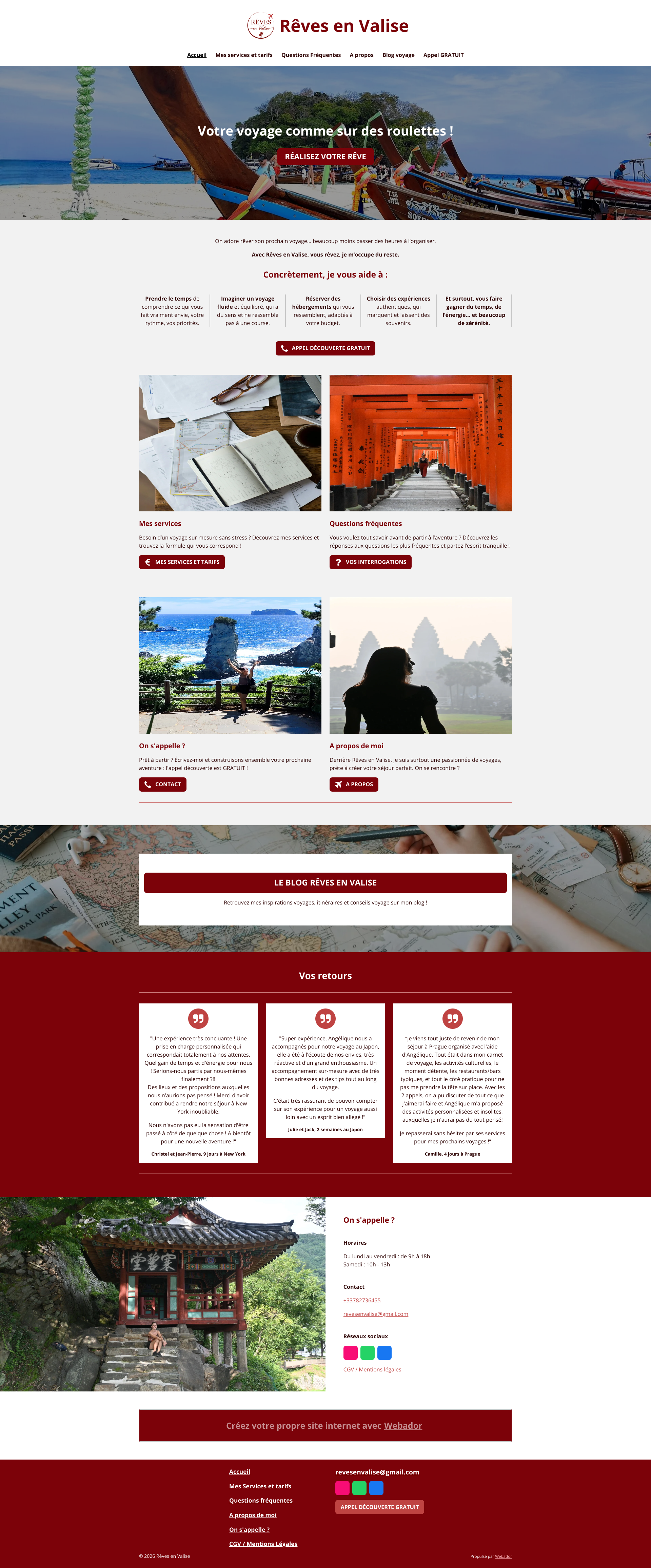 Aperçu du site