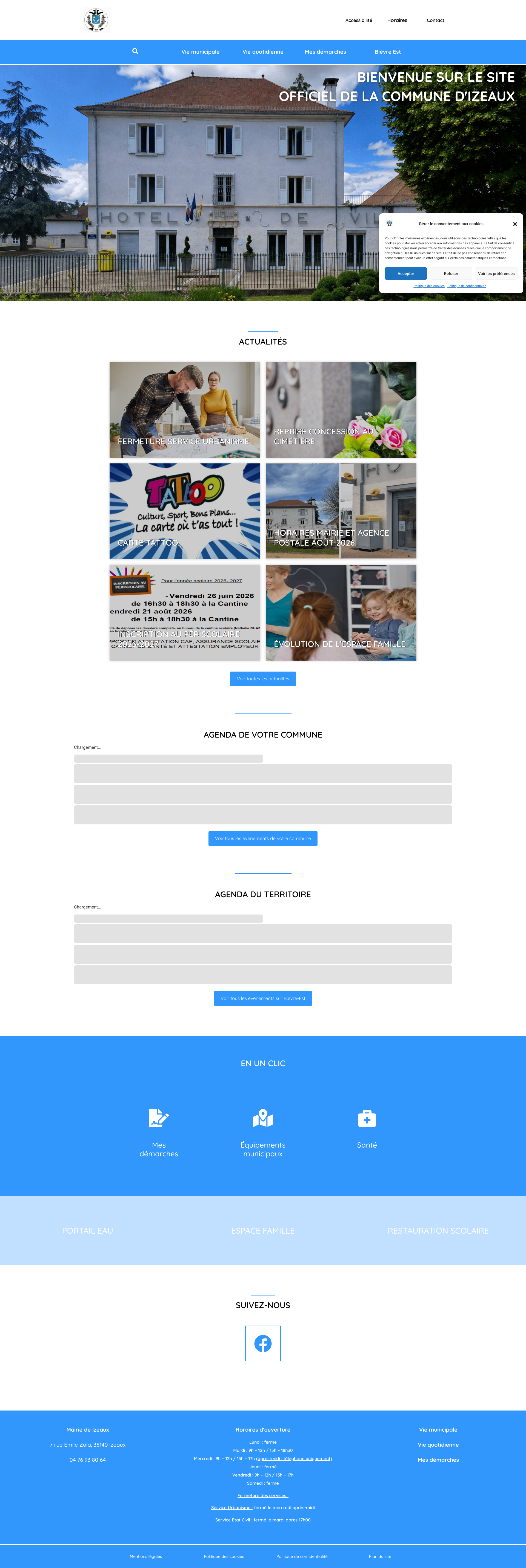 Aperçu du site
