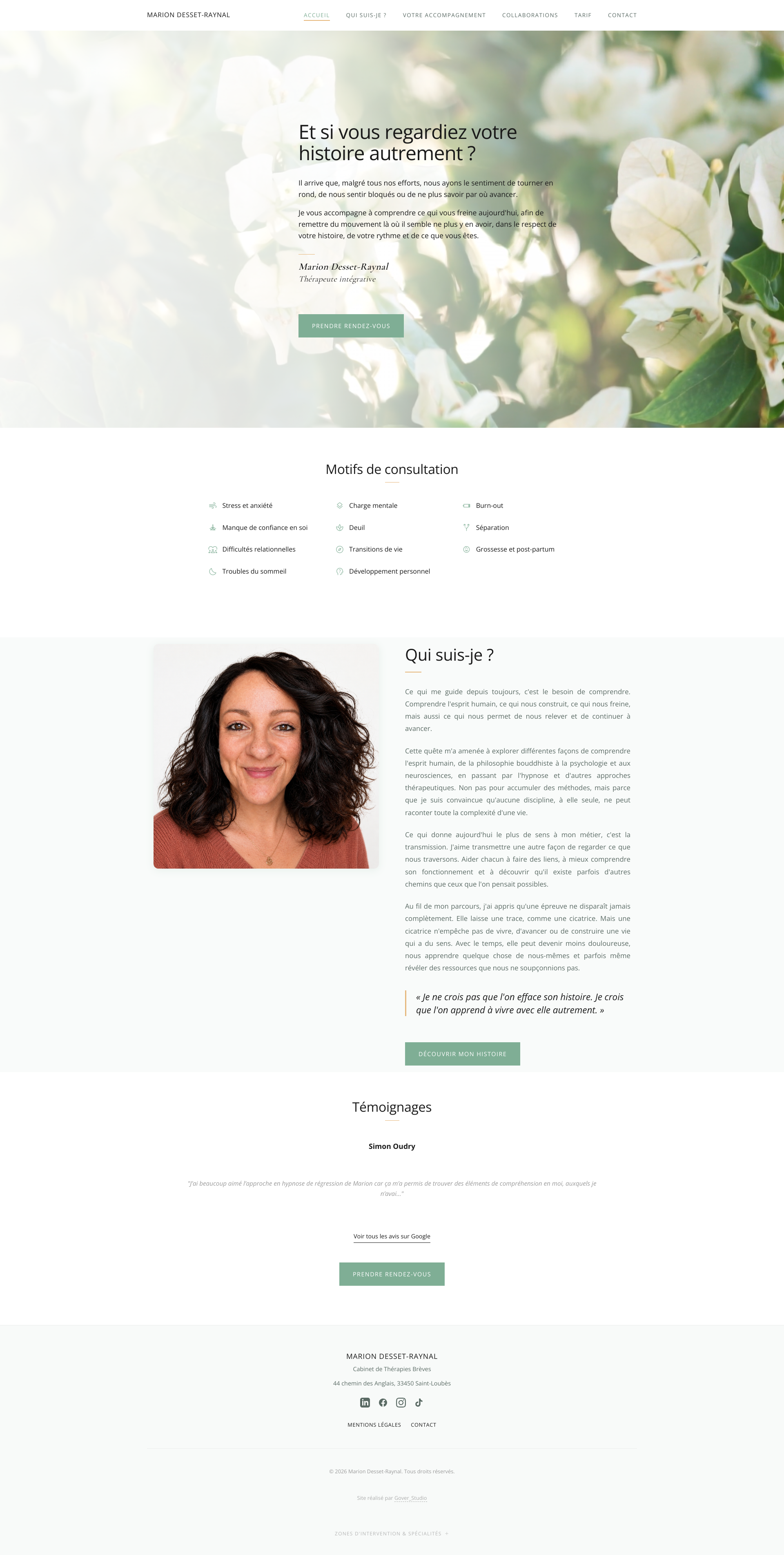 Aperçu du site