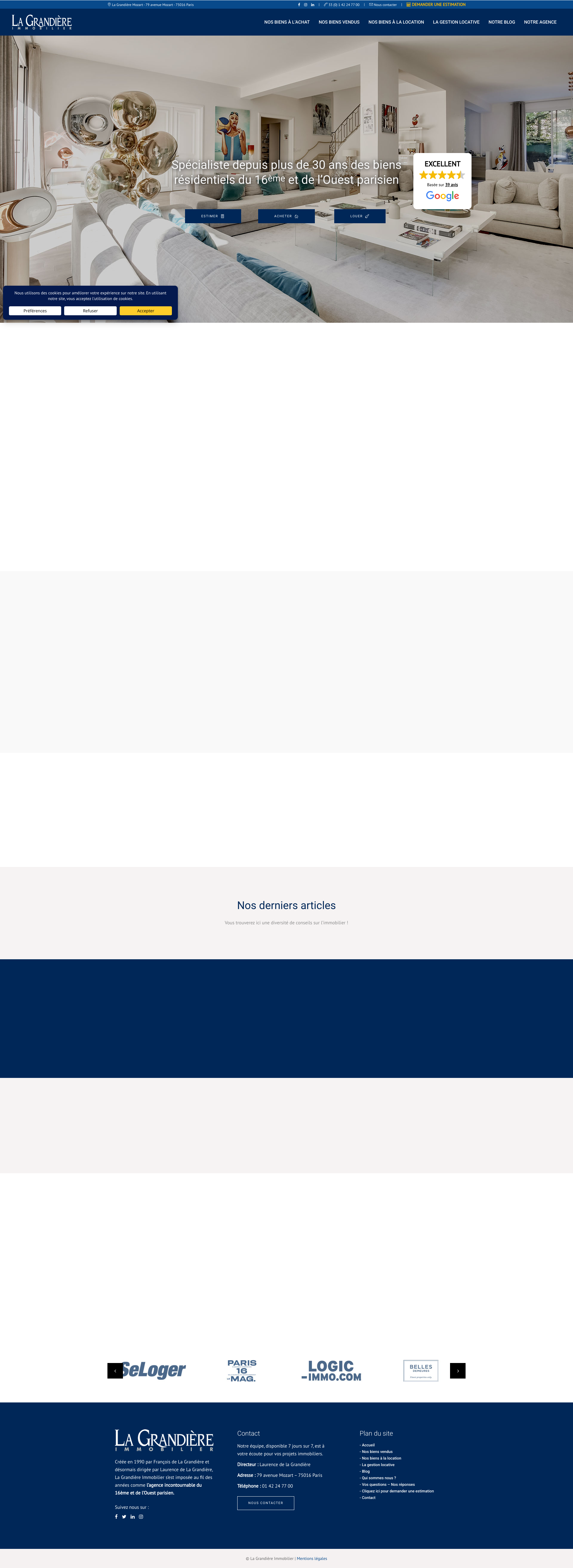 Aperçu du site