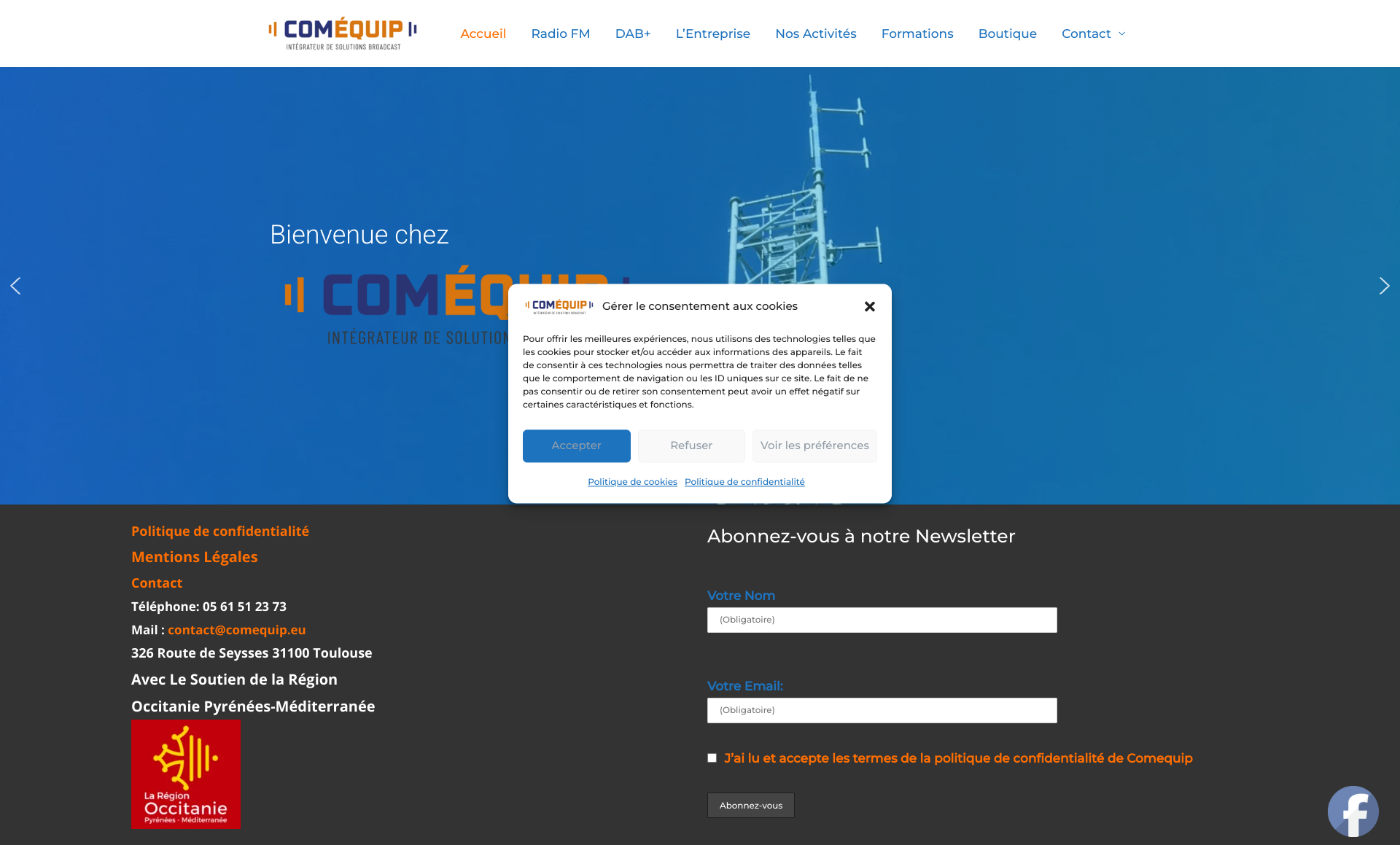 Aperçu du site