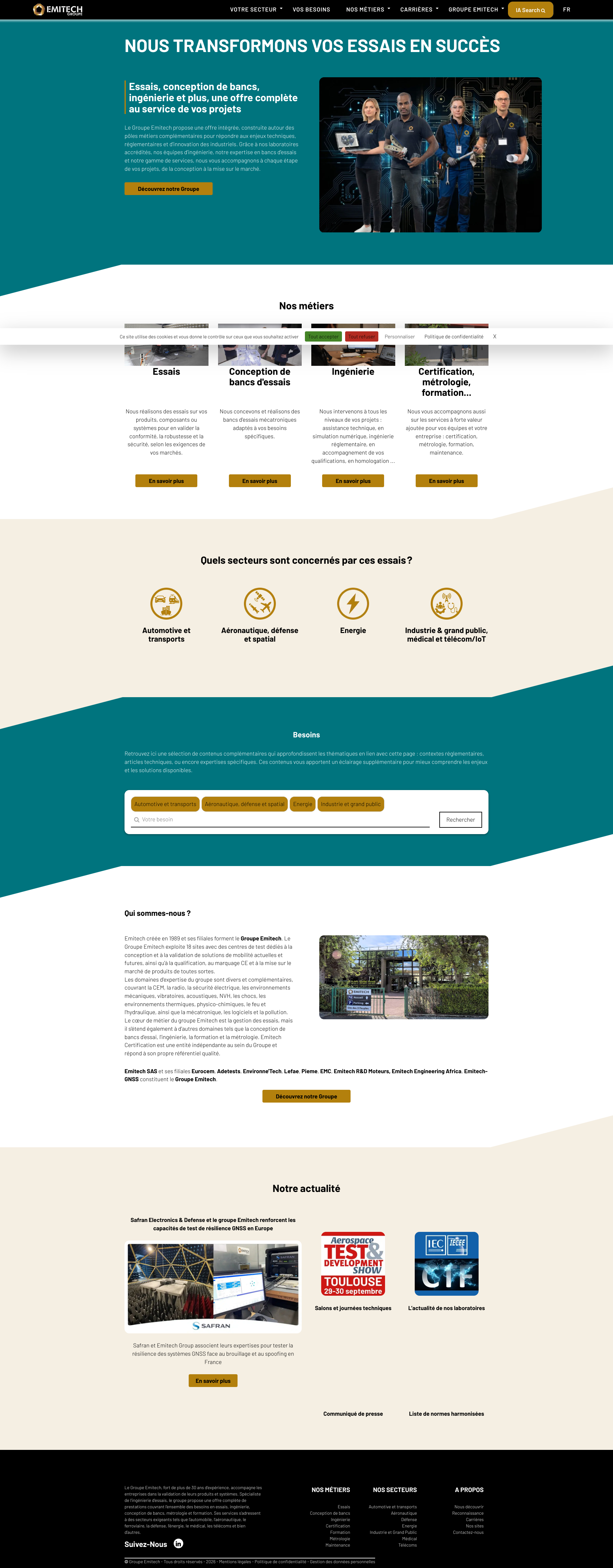 Aperçu du site