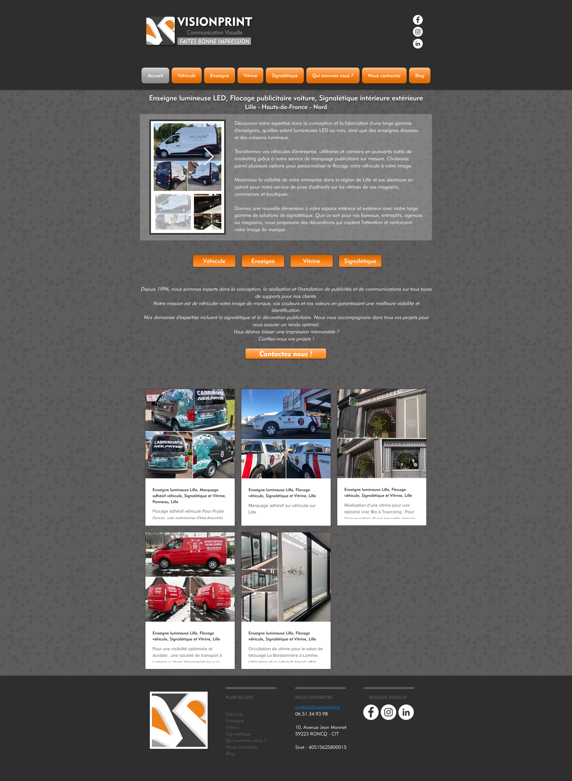 Aperçu du site