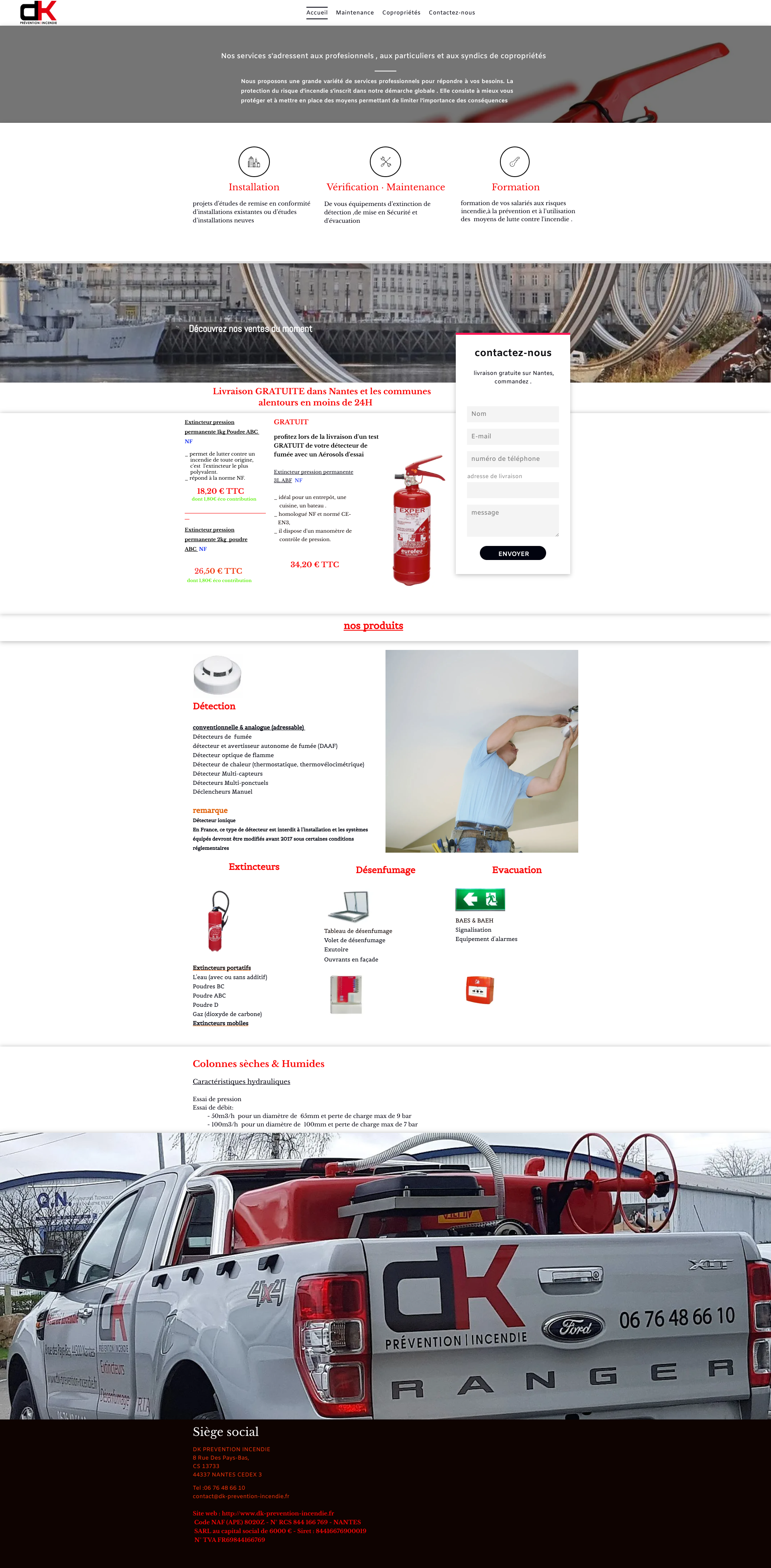Aperçu du site