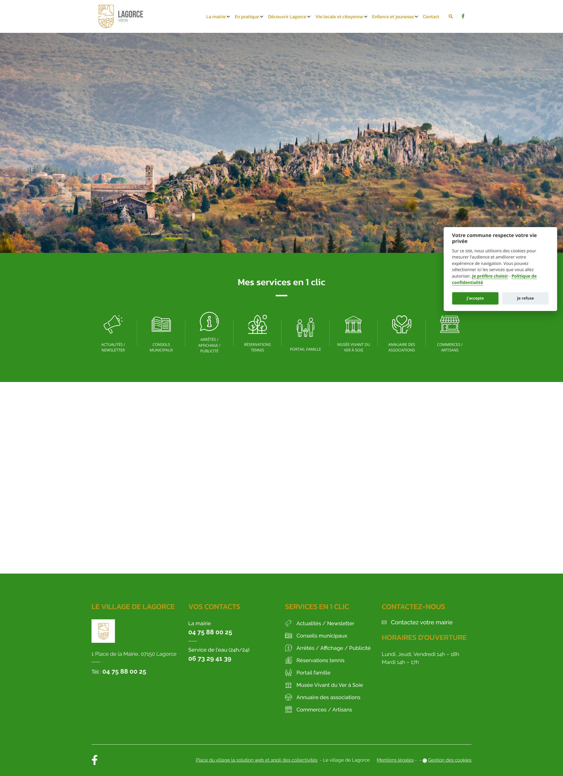 Aperçu du site