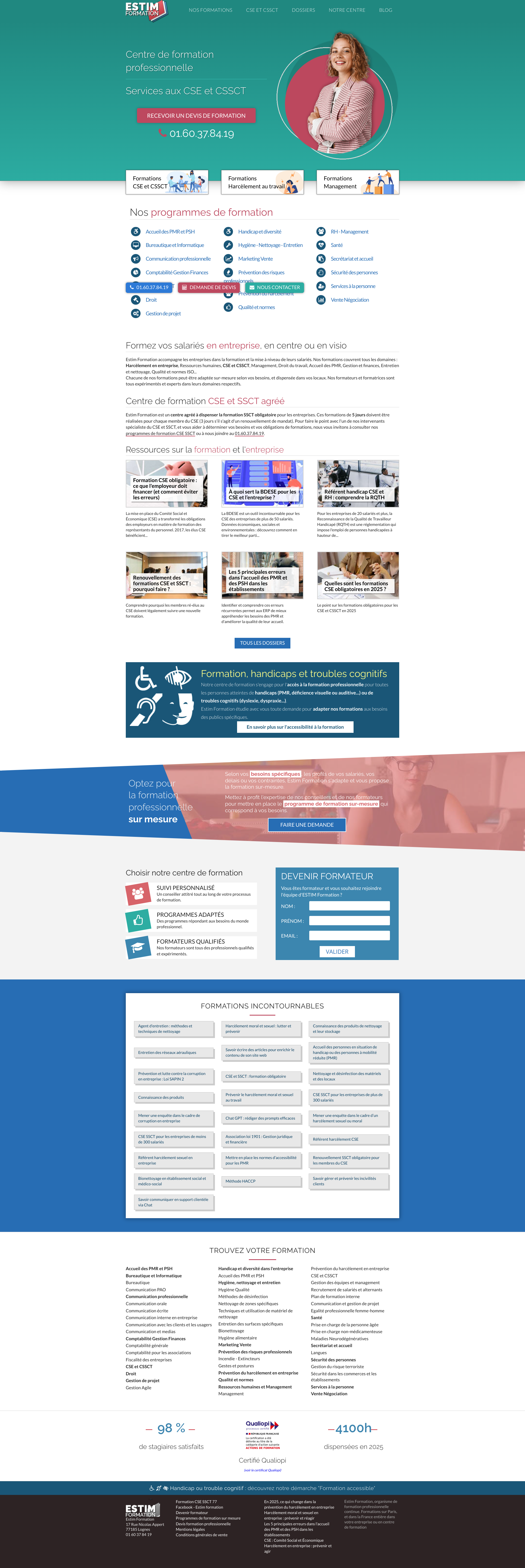 Aperçu du site