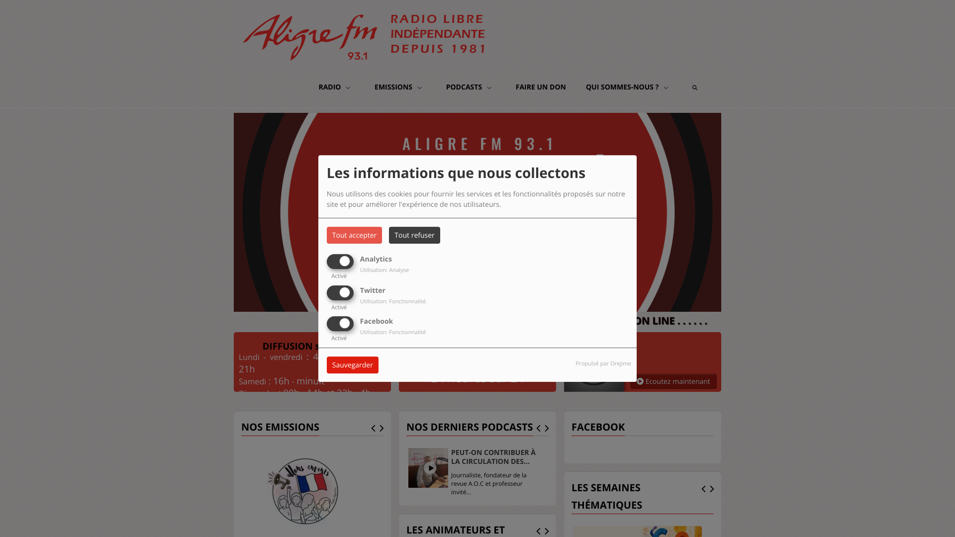 Aperçu du site