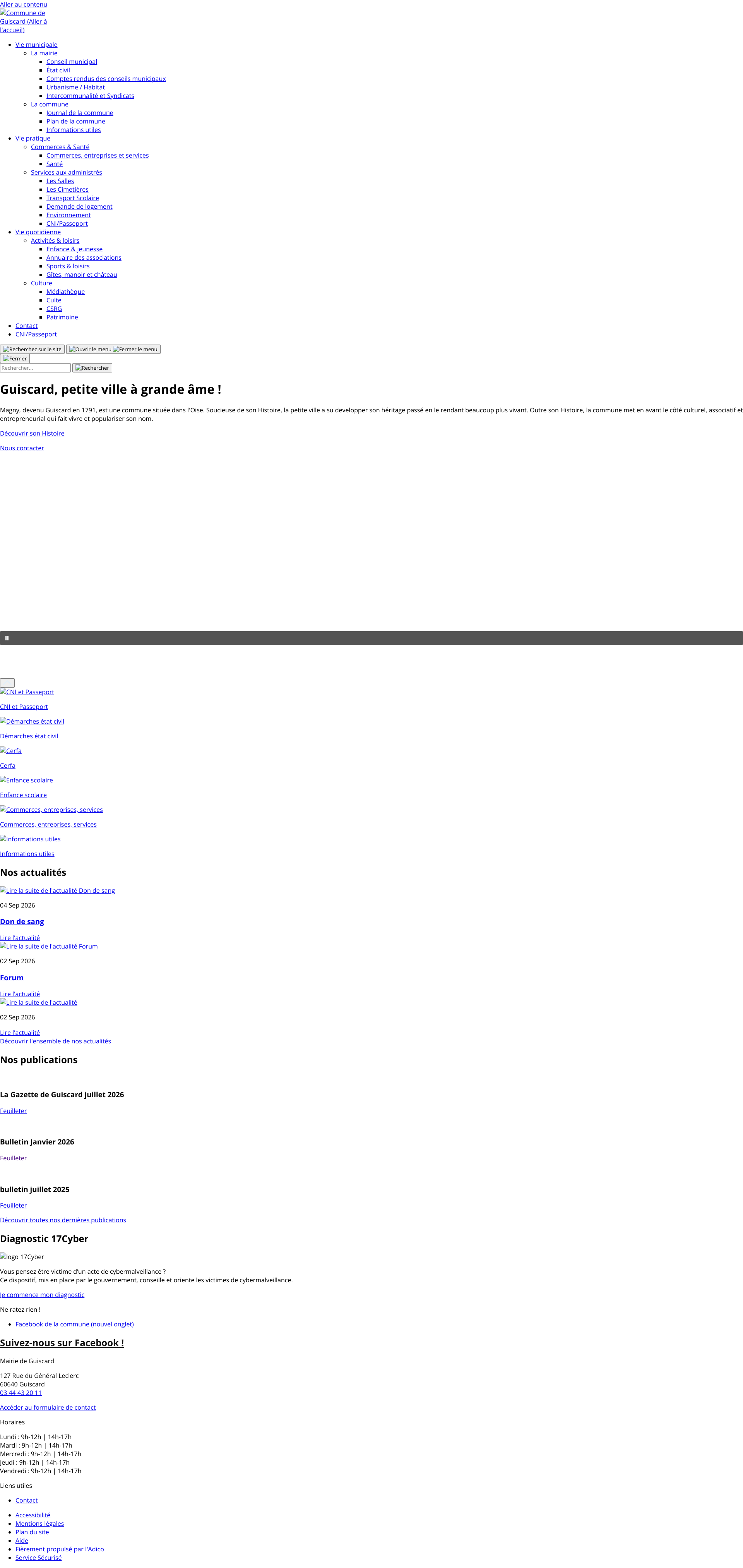 Aperçu du site