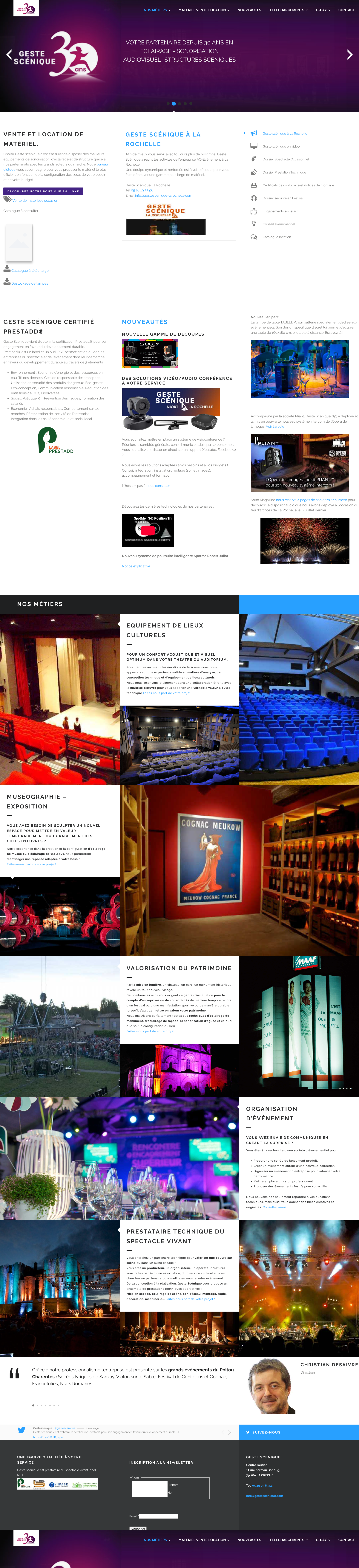 Aperçu du site