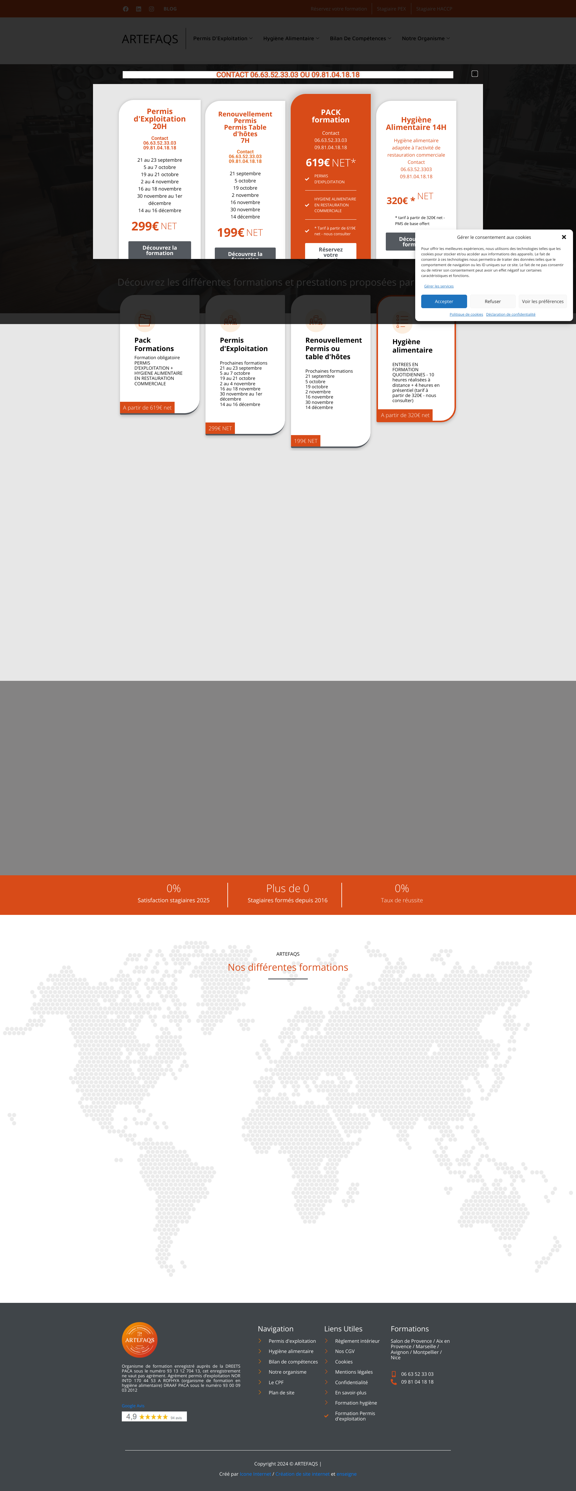 Aperçu du site