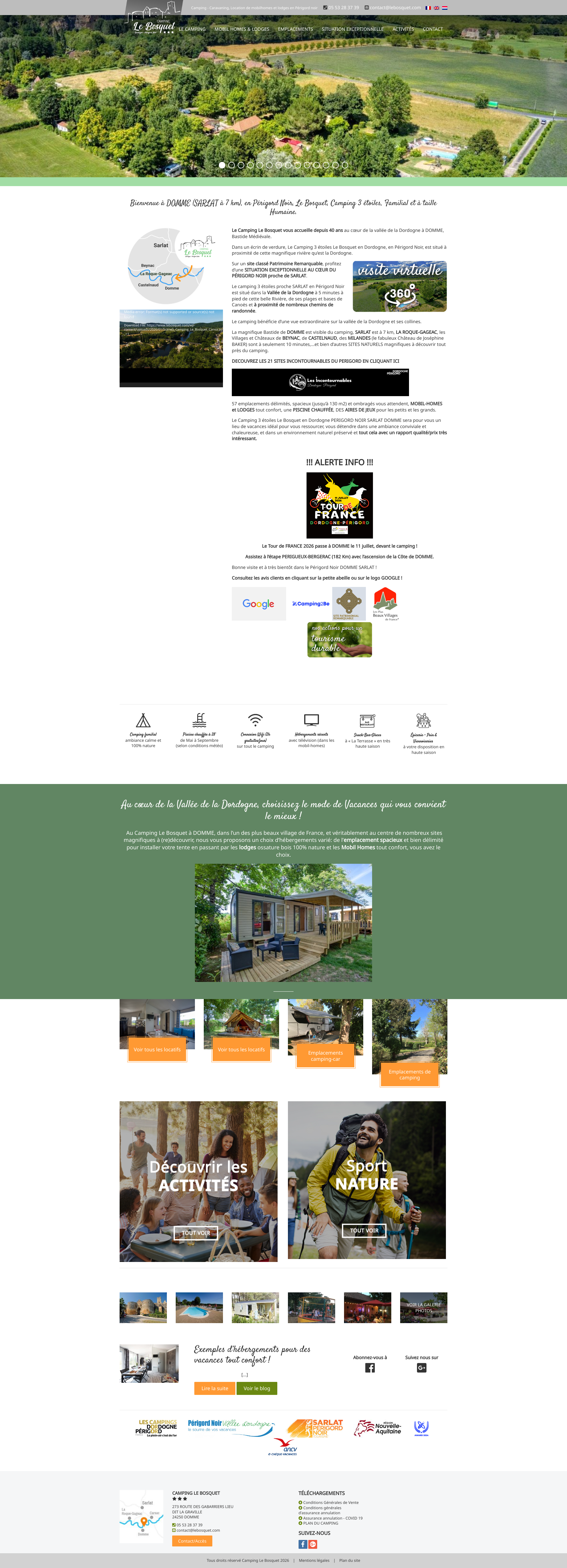 Aperçu du site