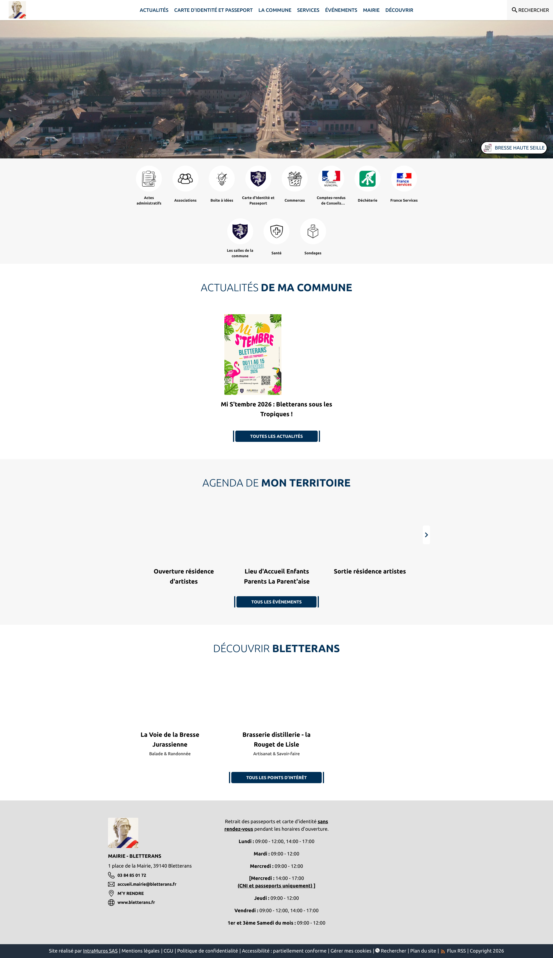 Aperçu du site
