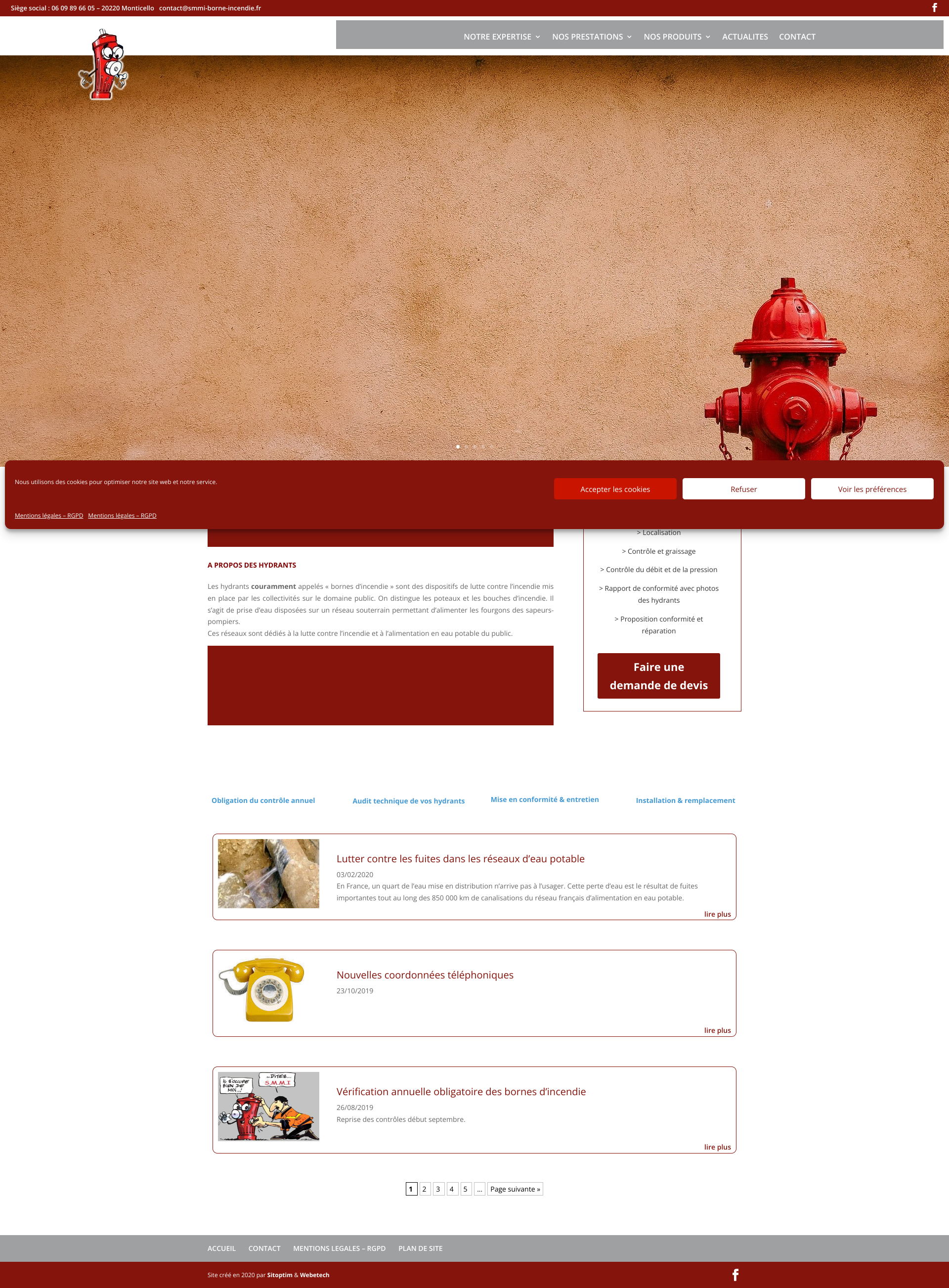 Aperçu du site