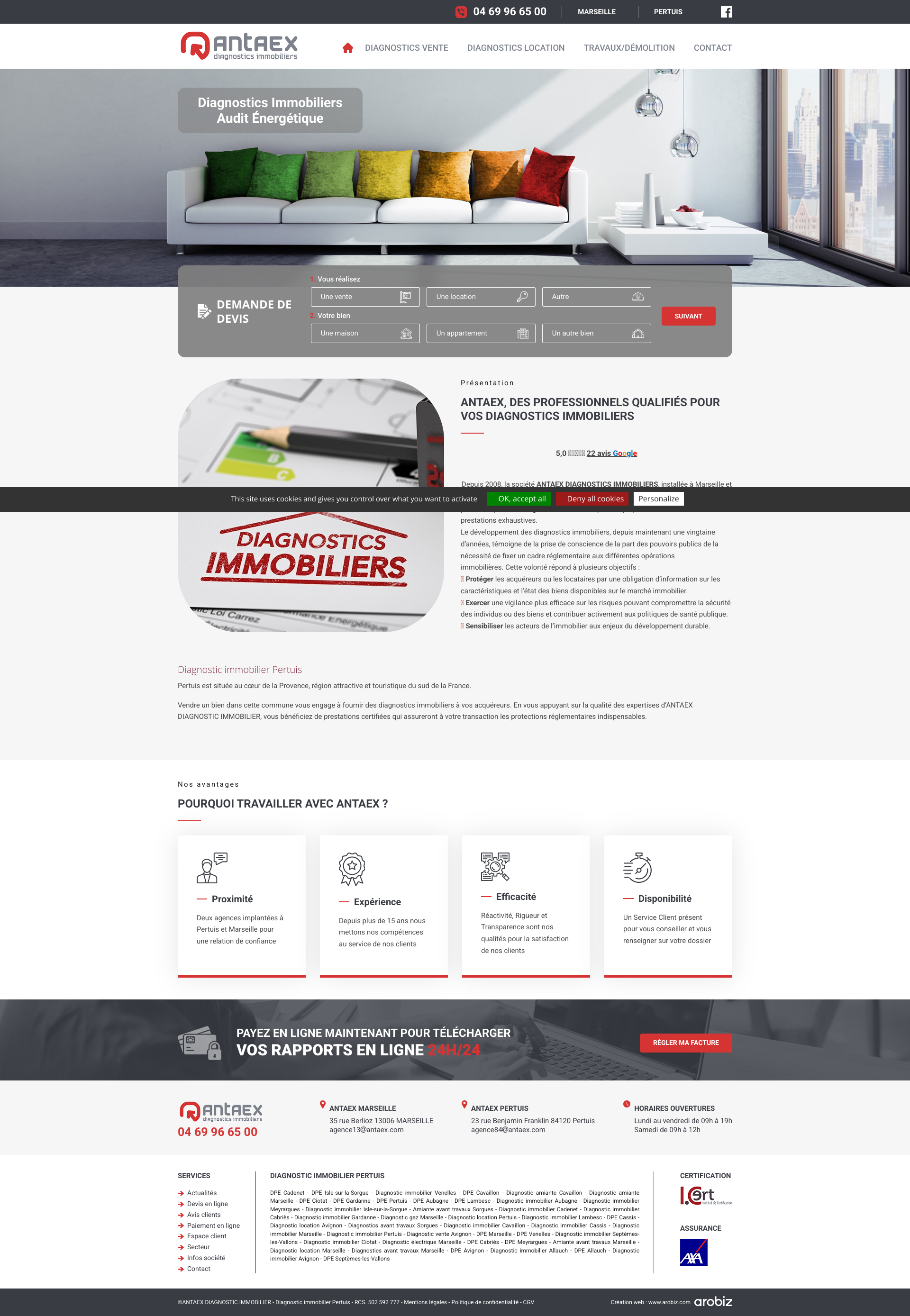 Aperçu du site