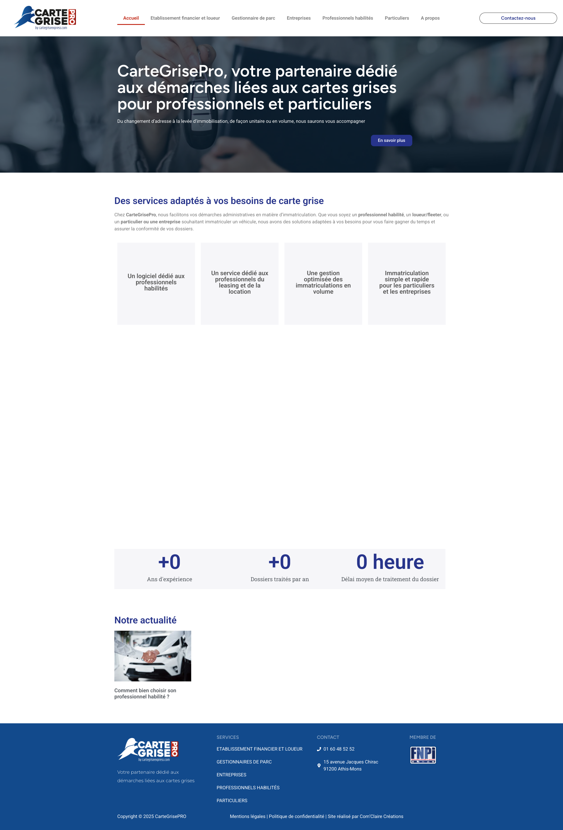 Aperçu du site