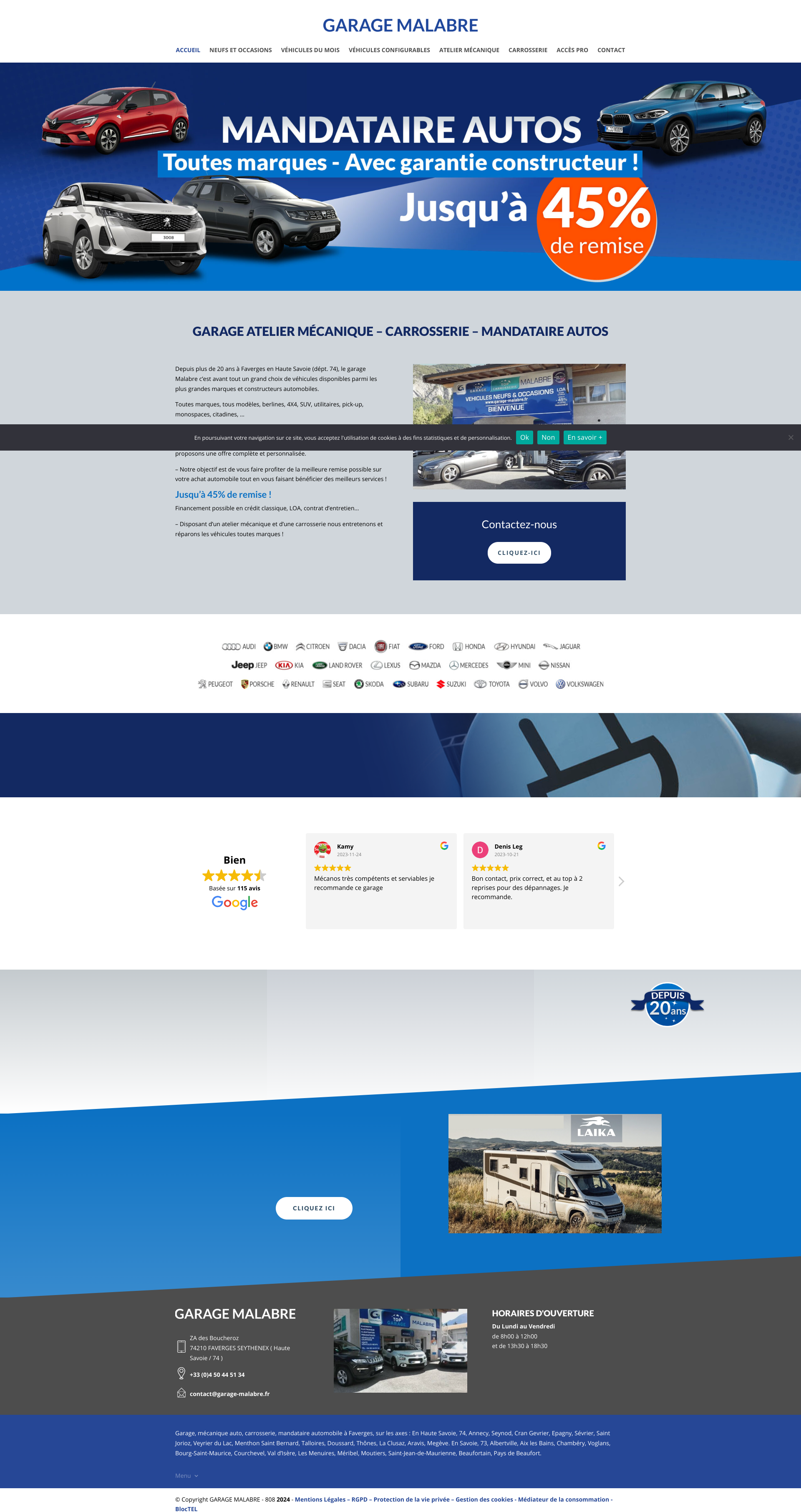 Aperçu du site
