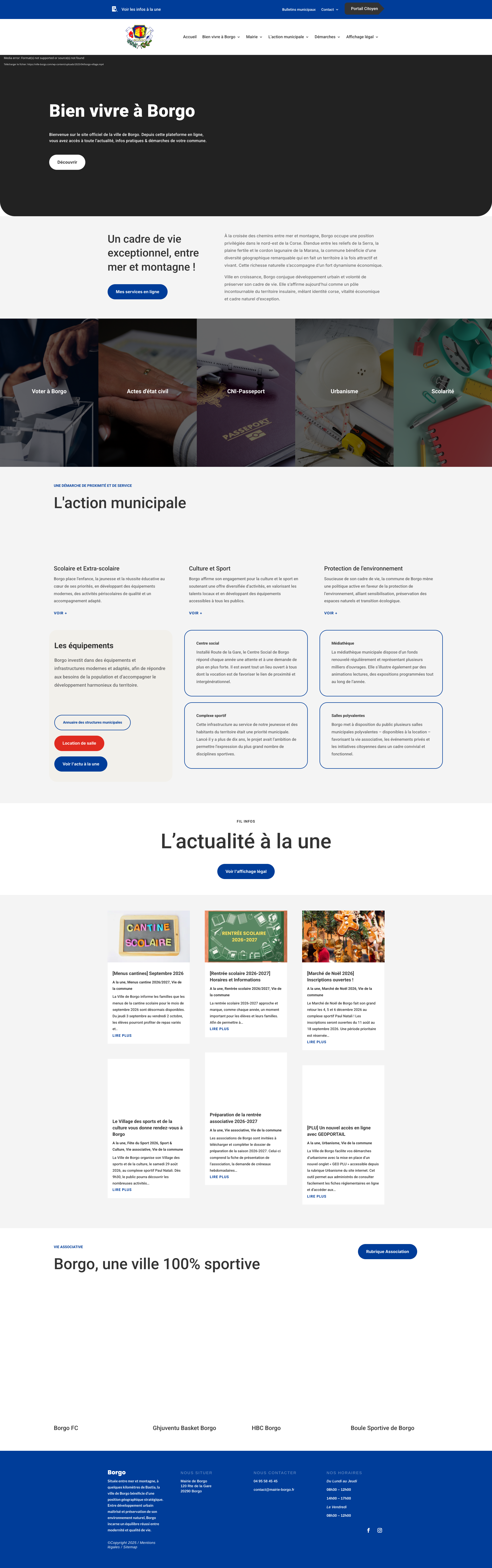 Aperçu du site