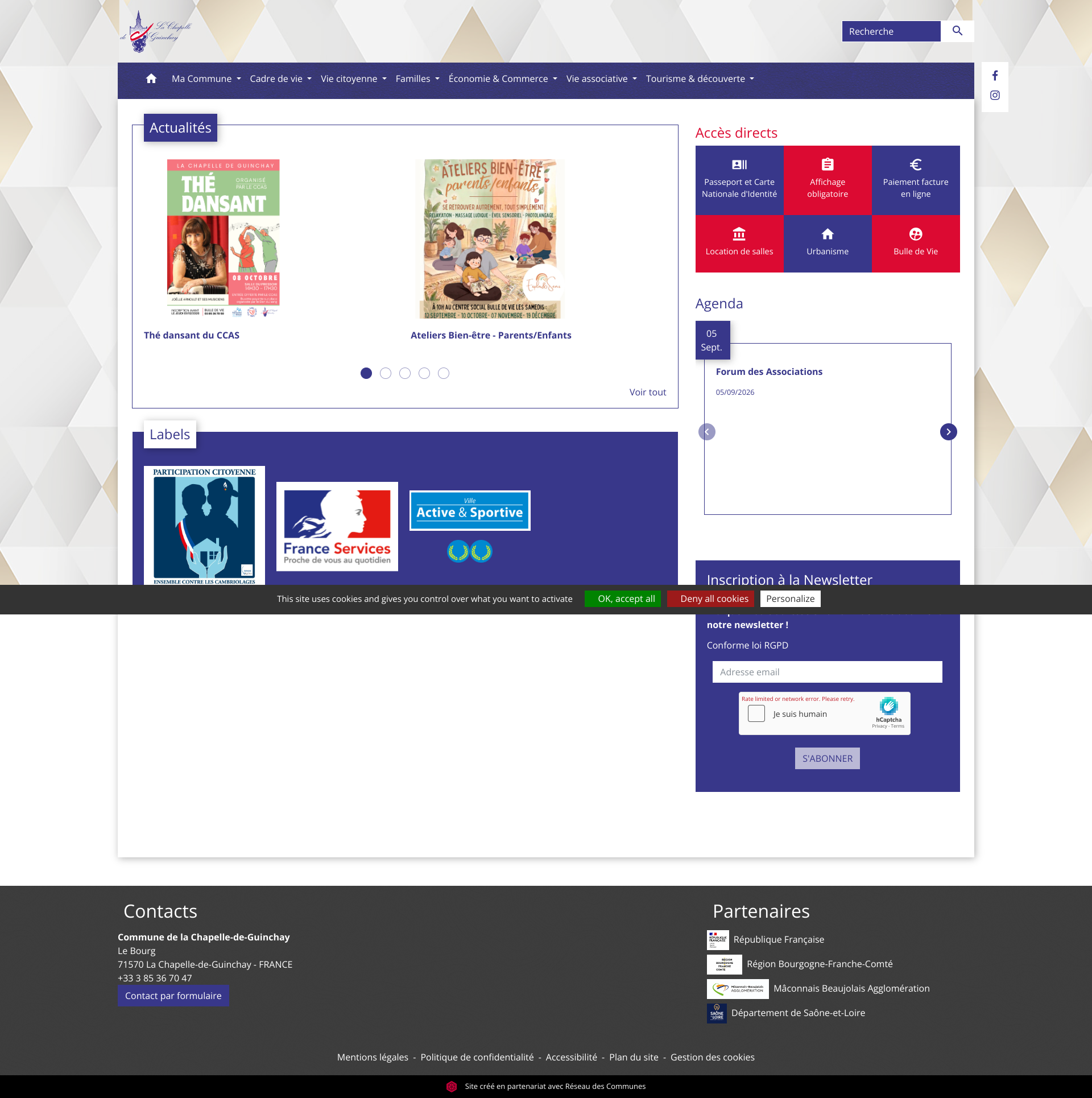 Aperçu du site
