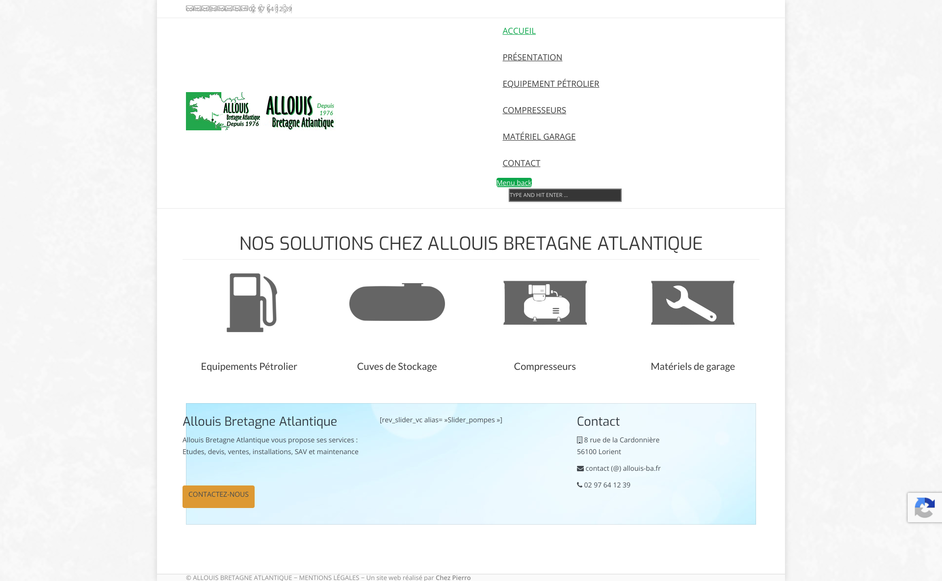 Aperçu du site