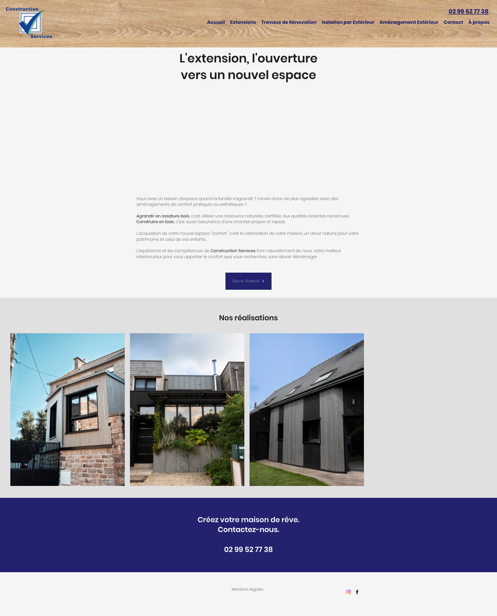 Aperçu du site
